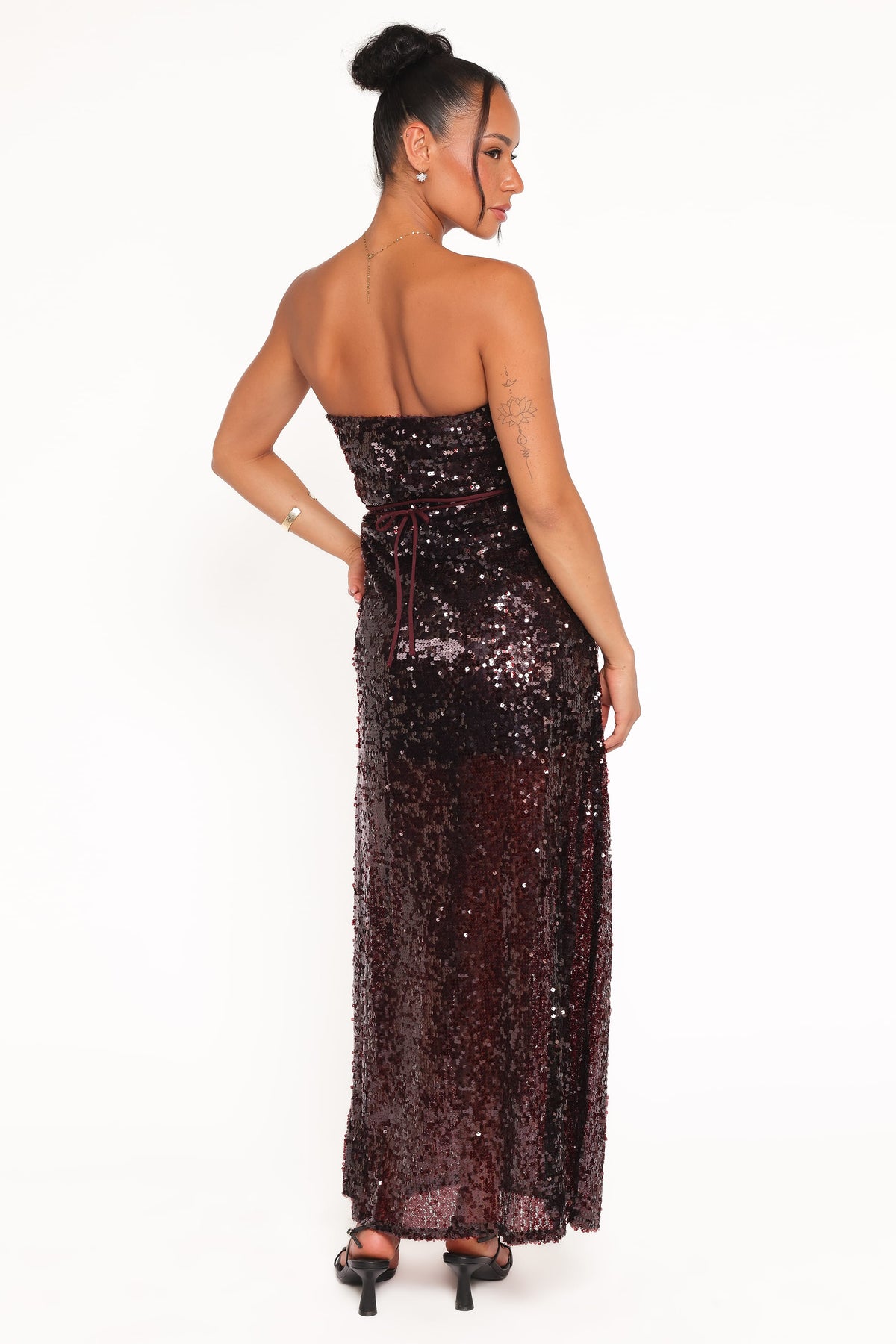 Liliane Maxi Dress in Cherry Sequin – view 5 of 7