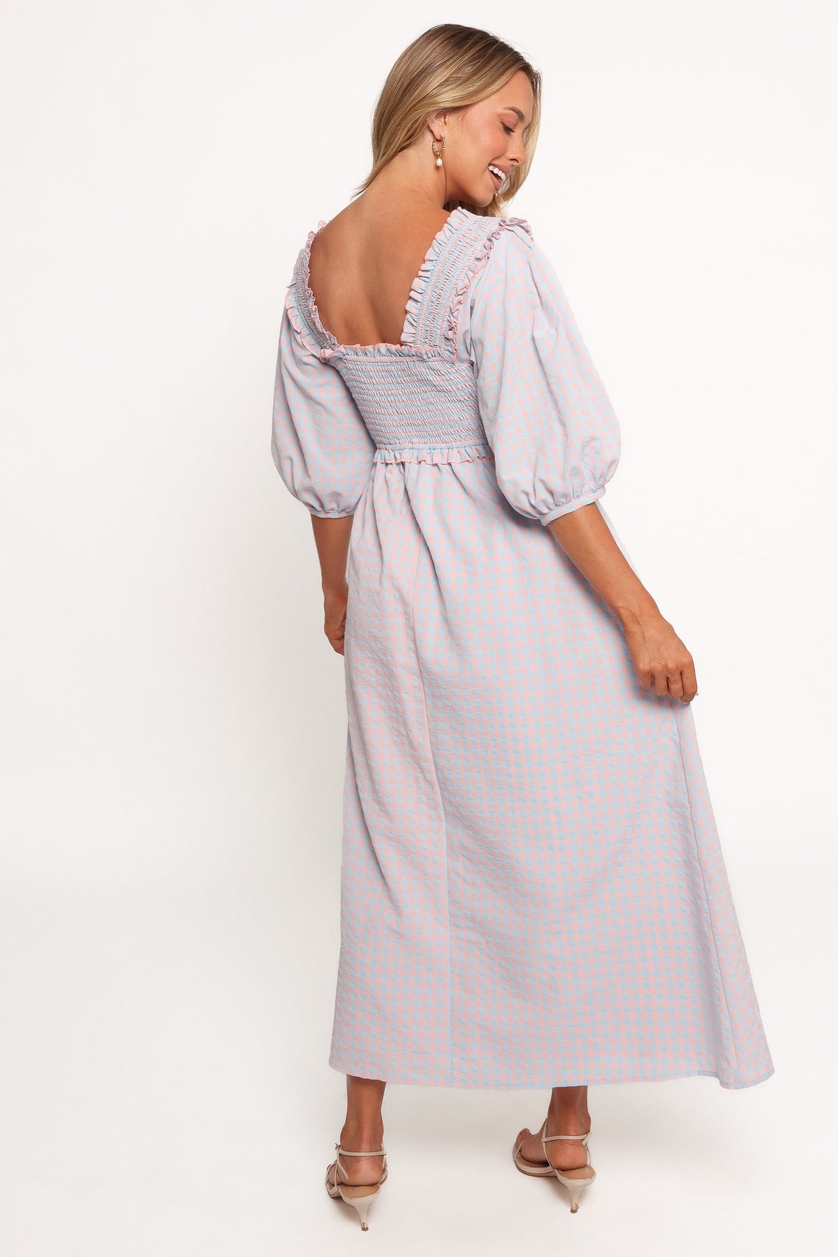 Lille Midi Dress in Blue Gingham – view 4 of 6