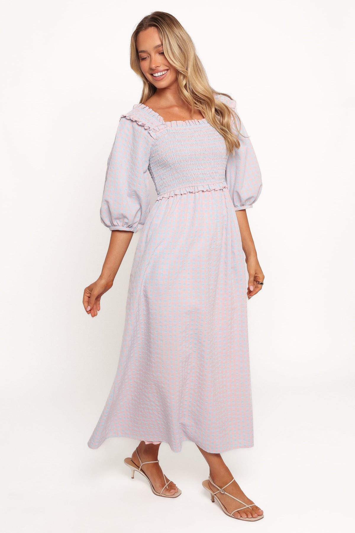 Lille Midi Dress in Blue Gingham – view 5 of 6