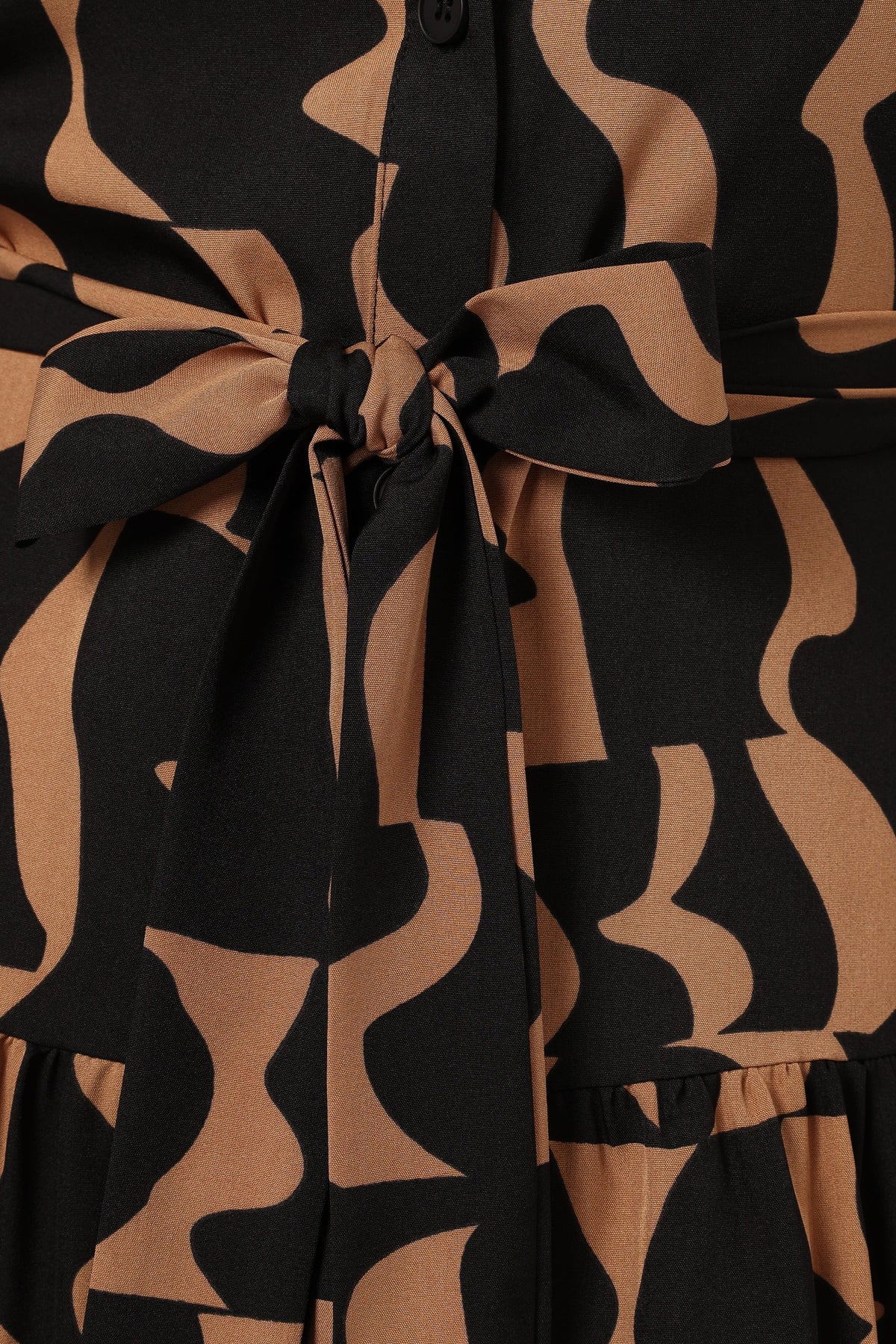 Lincoln Long Sleeve Maxi Dress in Black/Beige – view 6 of 6