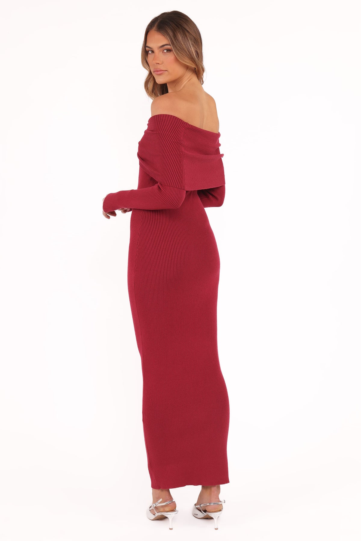 Lindsey Knit Dress in Dark Red – view 5 of 7