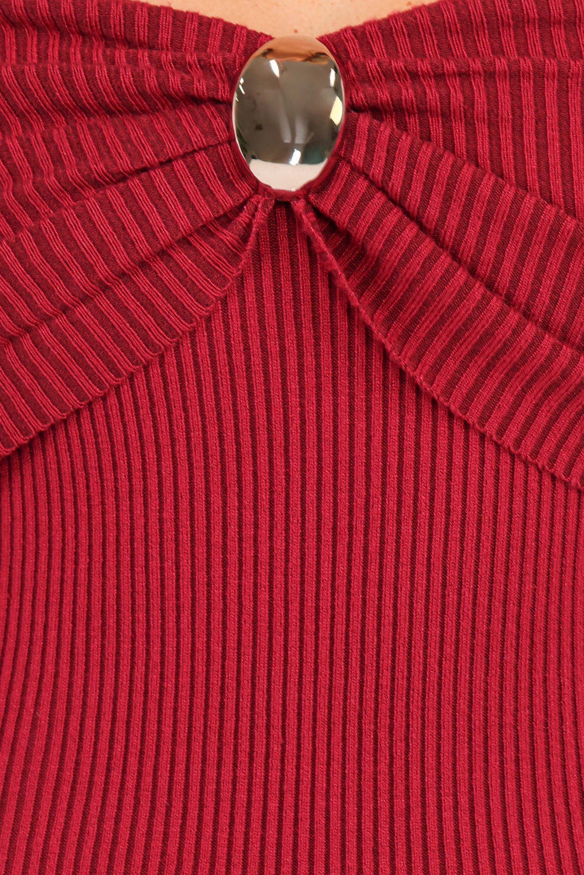 Lindsey Knit Dress in Dark Red – view 6 of 7
