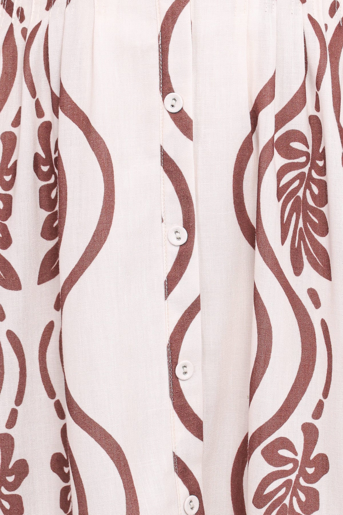 Lira Long Sleeve Midi Dress in Brown Print – view 5 of 5