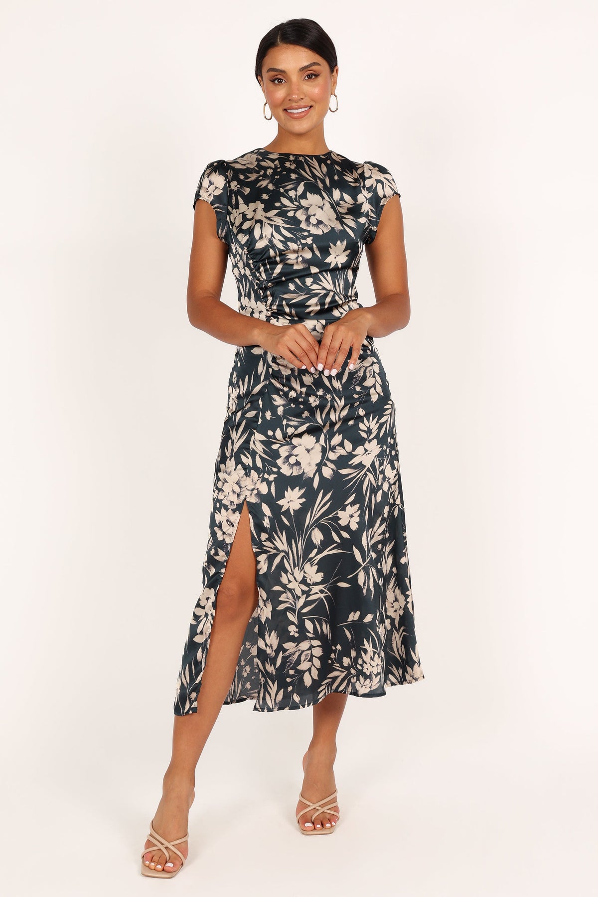 Lisbeth Midi Dress in Green Floral – view 1 of 5
