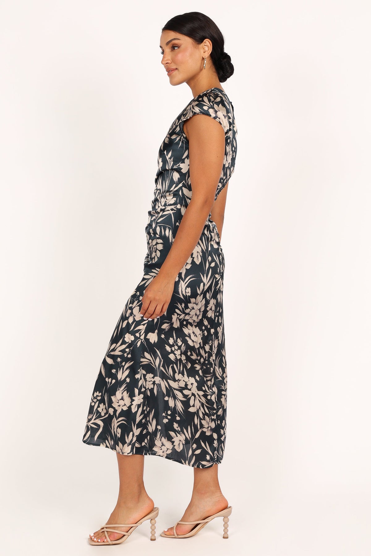 Lisbeth Midi Dress in Green Floral – view 3 of 5