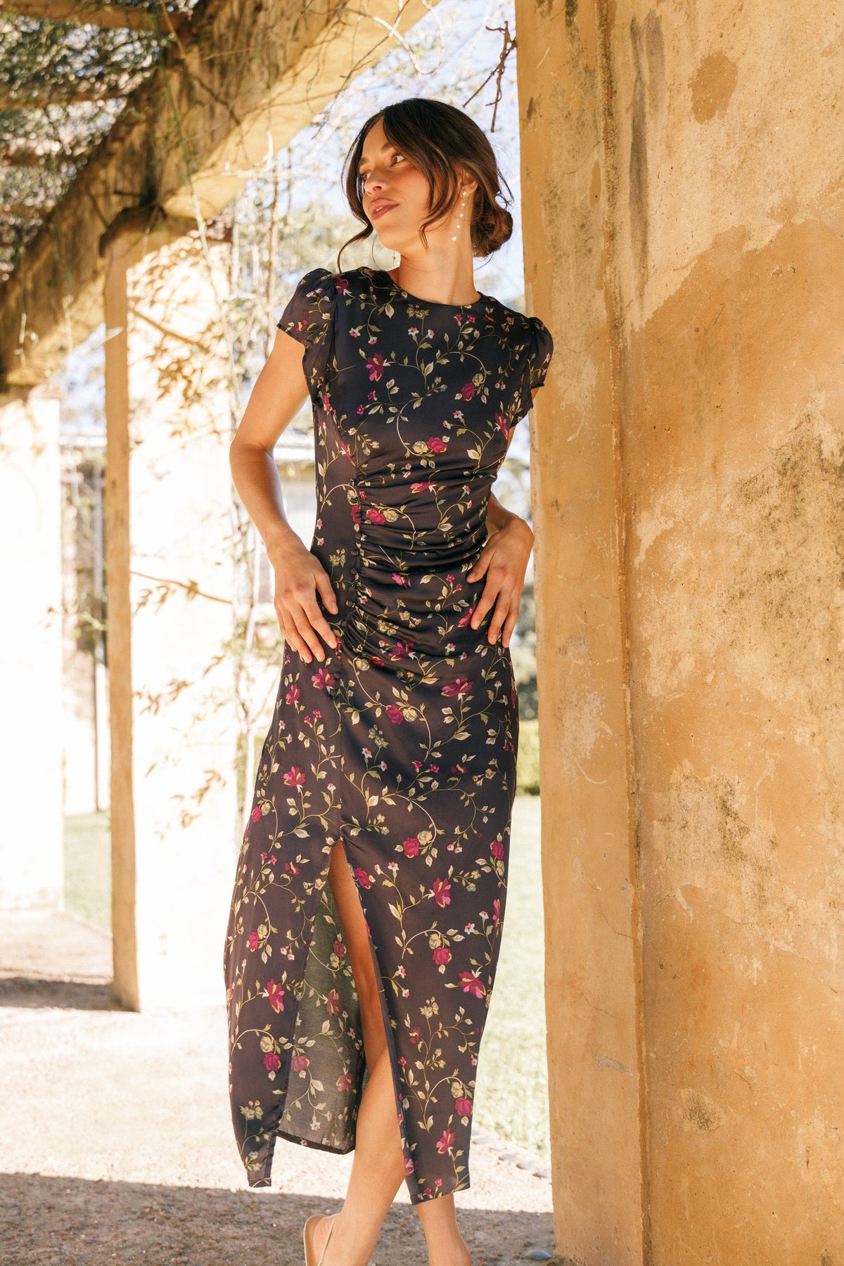Lisbeth Midi Dress in Midnight Floral – view 1 of 9