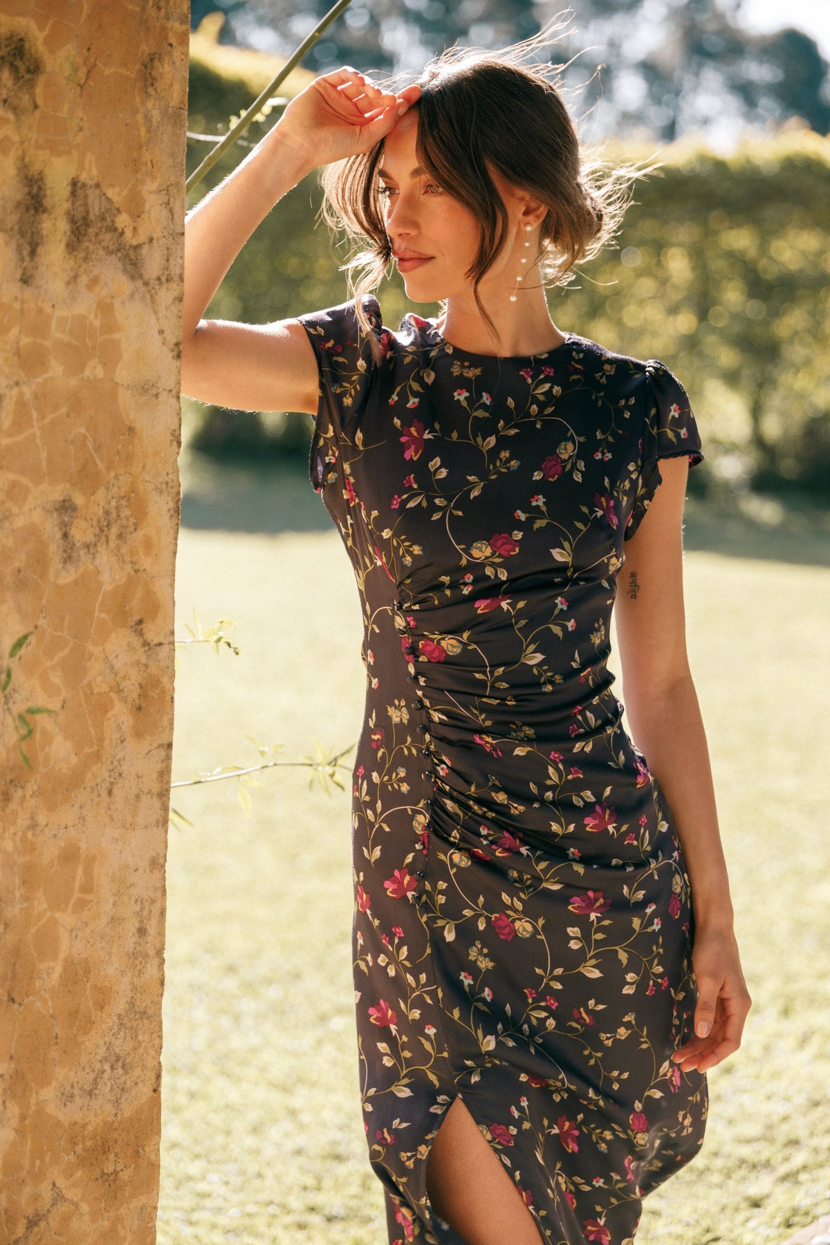 Lisbeth Midi Dress in Midnight Floral – view 2 of 9