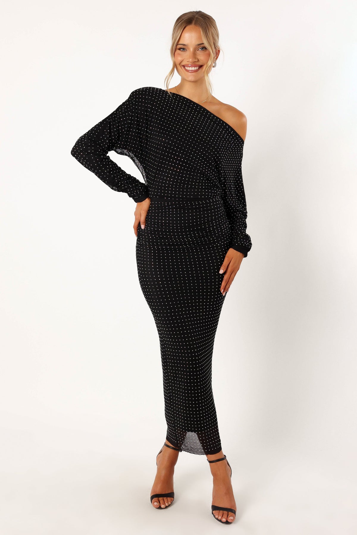 Loeve Long Sleeve Midi Dress in Black – view 1 of 8