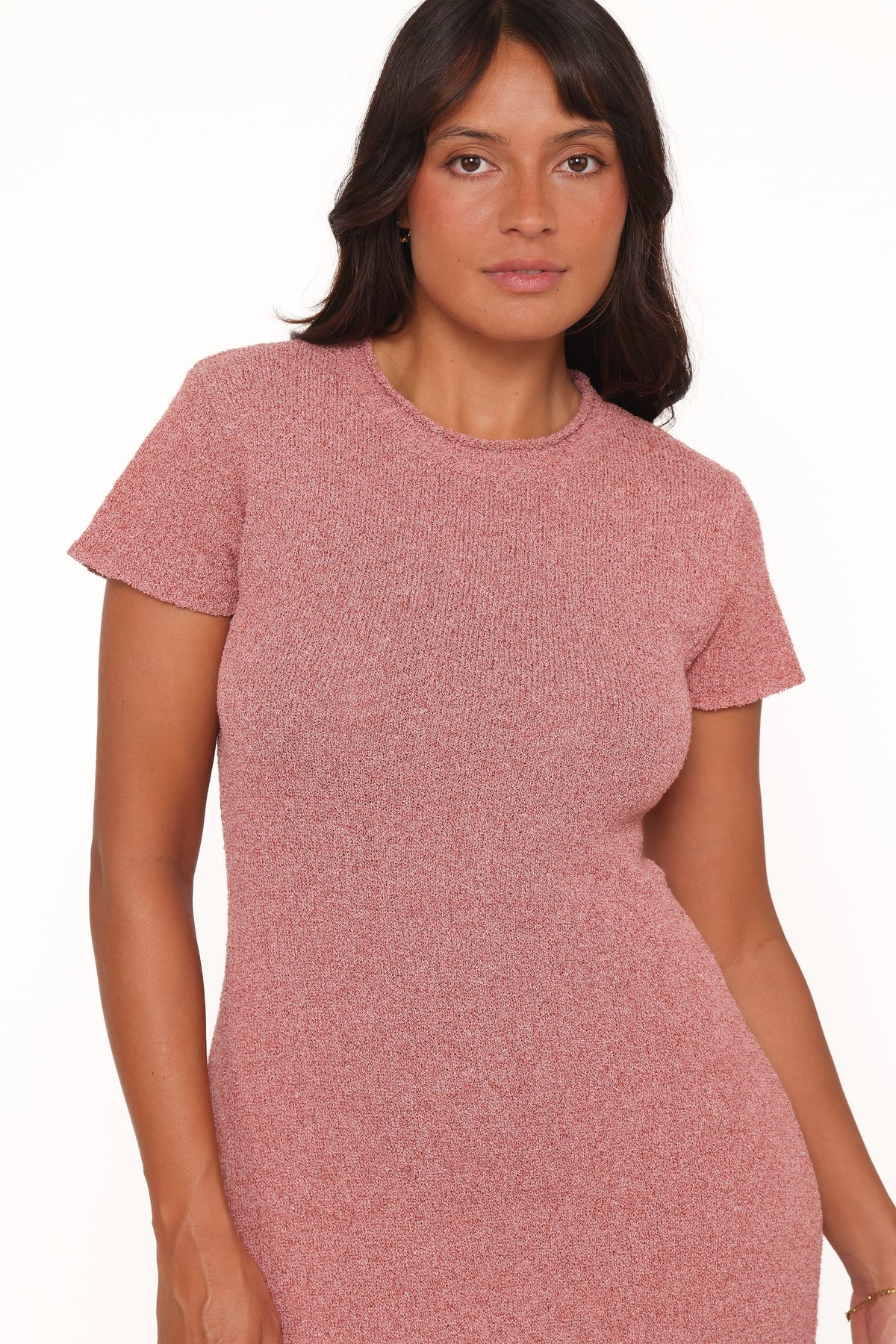 Lowell Knit Maxi Dress in Brick Red – view 3 of 8