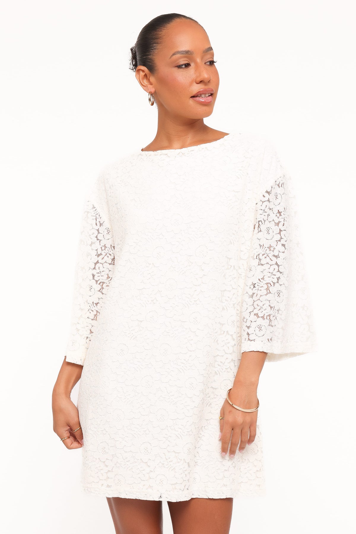 Lula Mini Dress in Cream Lace – view 1 of 7