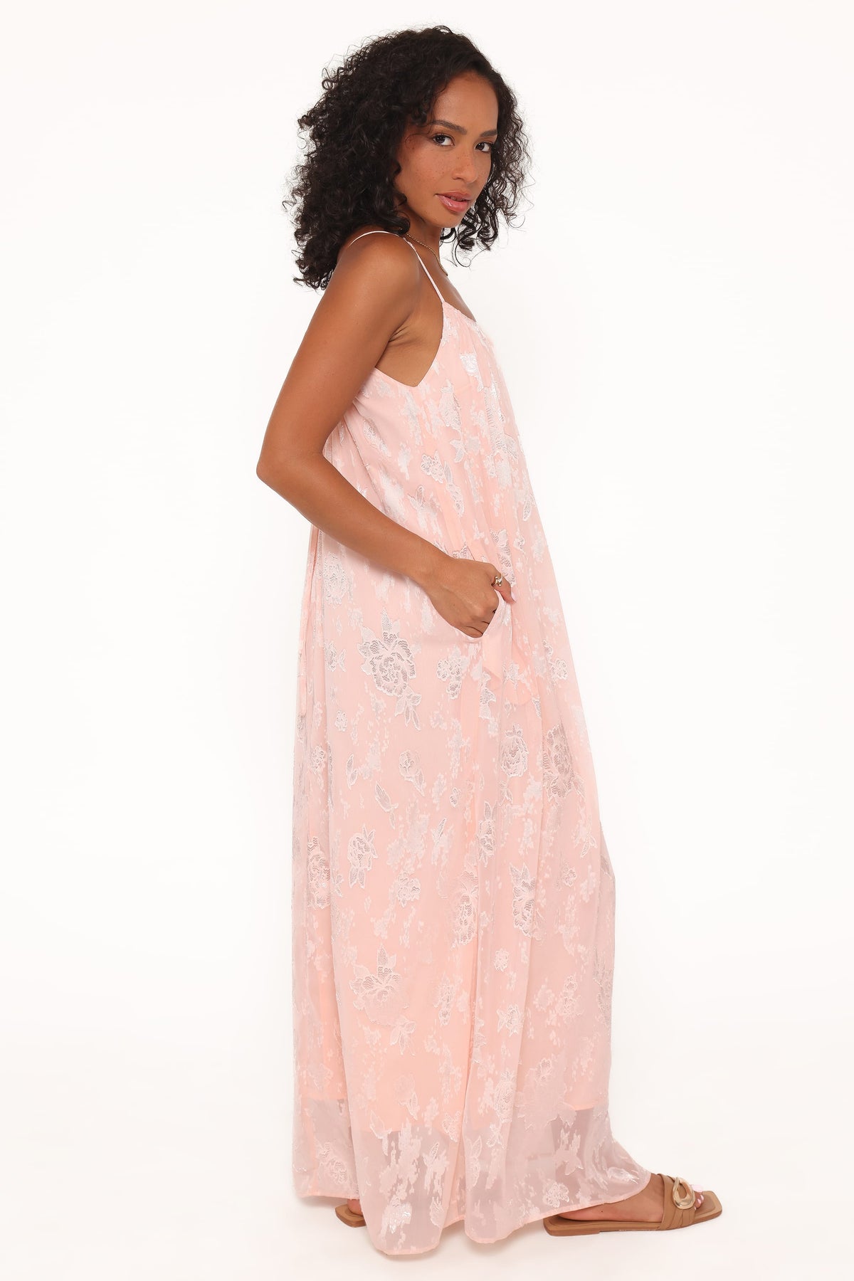 Lumina Jacquard Maxi Dress in Pink – view 3 of 6