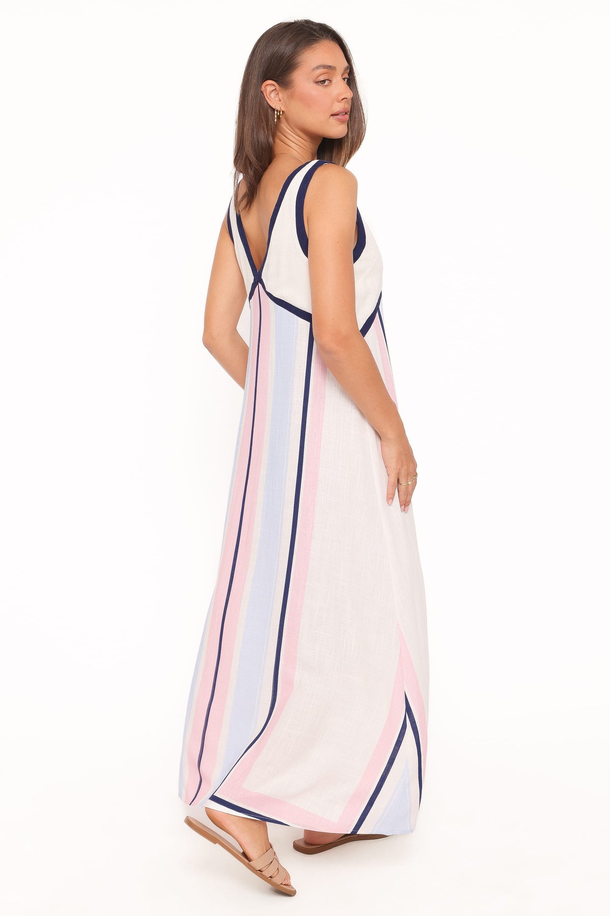 Mackay Maxi Dress in Blue/Pink Stripe – view 2 of 5