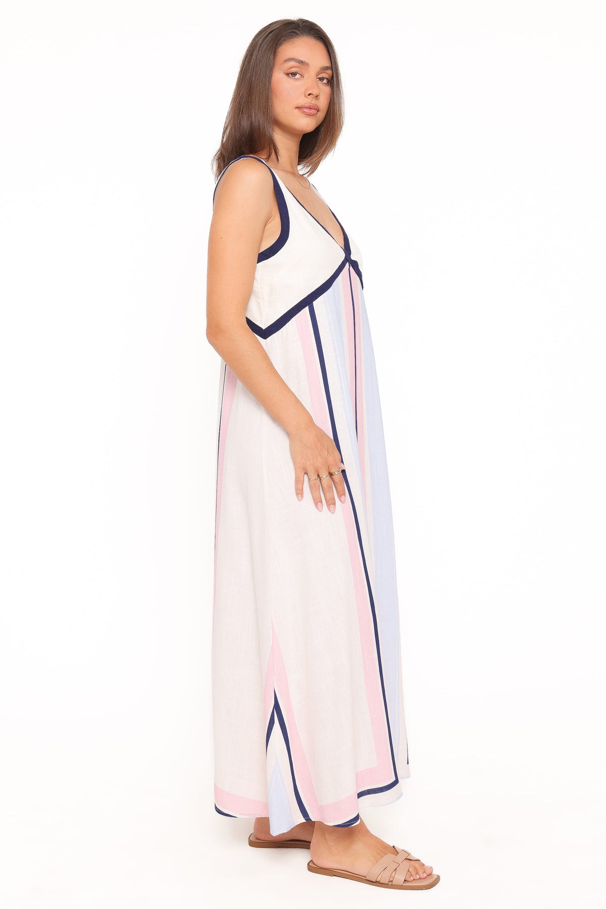 Mackay Maxi Dress in Blue/Pink Stripe – view 3 of 5