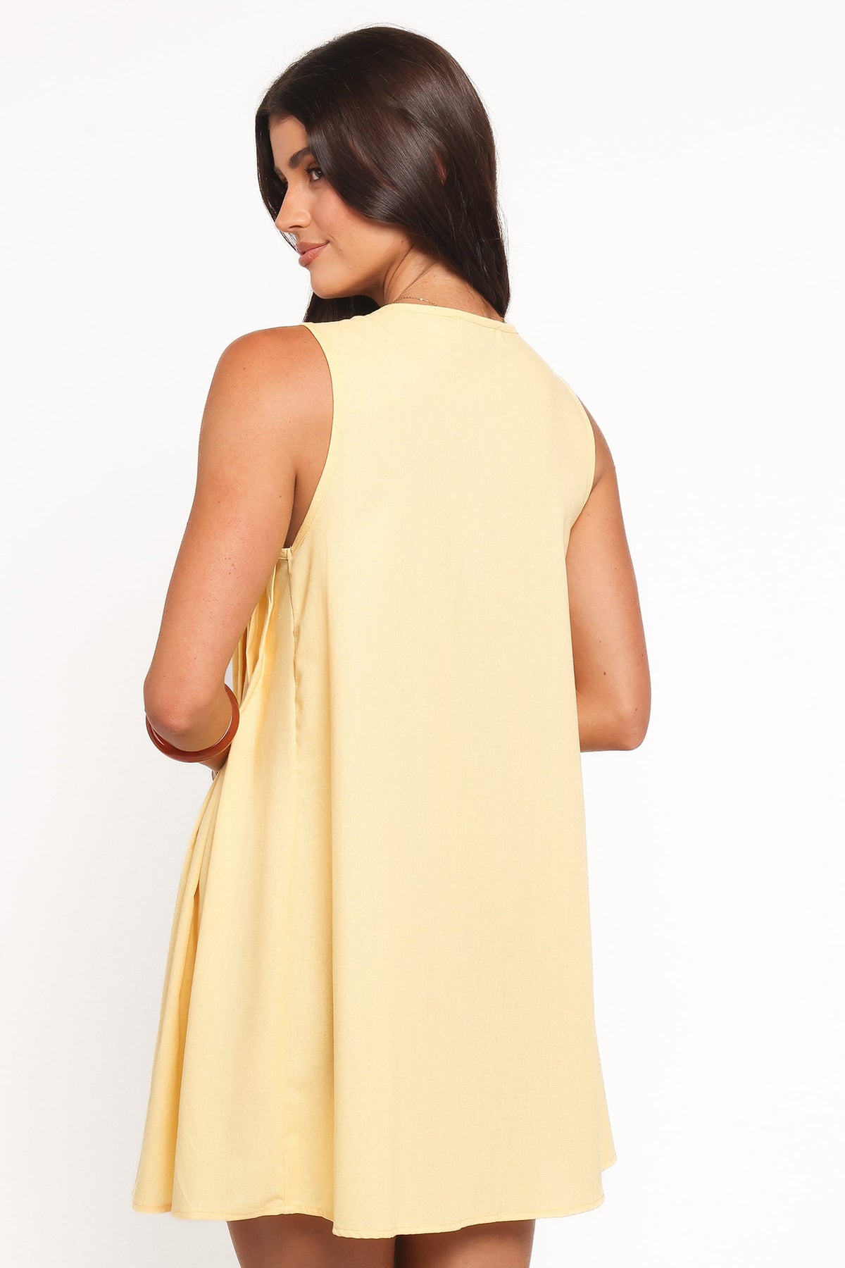 Madeline Mini Dress in Butter Yellow – view 4 of 7