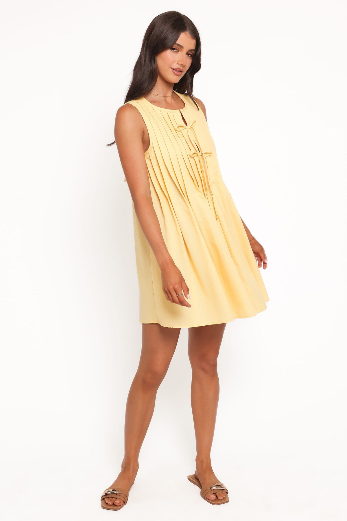 Madeline Mini Dress in Butter Yellow – view 5 of 7