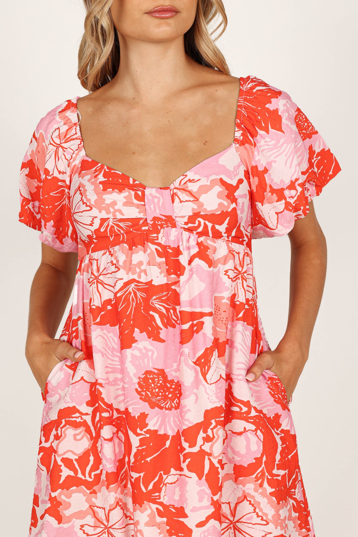 Maggie Mini Dress in Pink/Red Floral – view 2 of 7