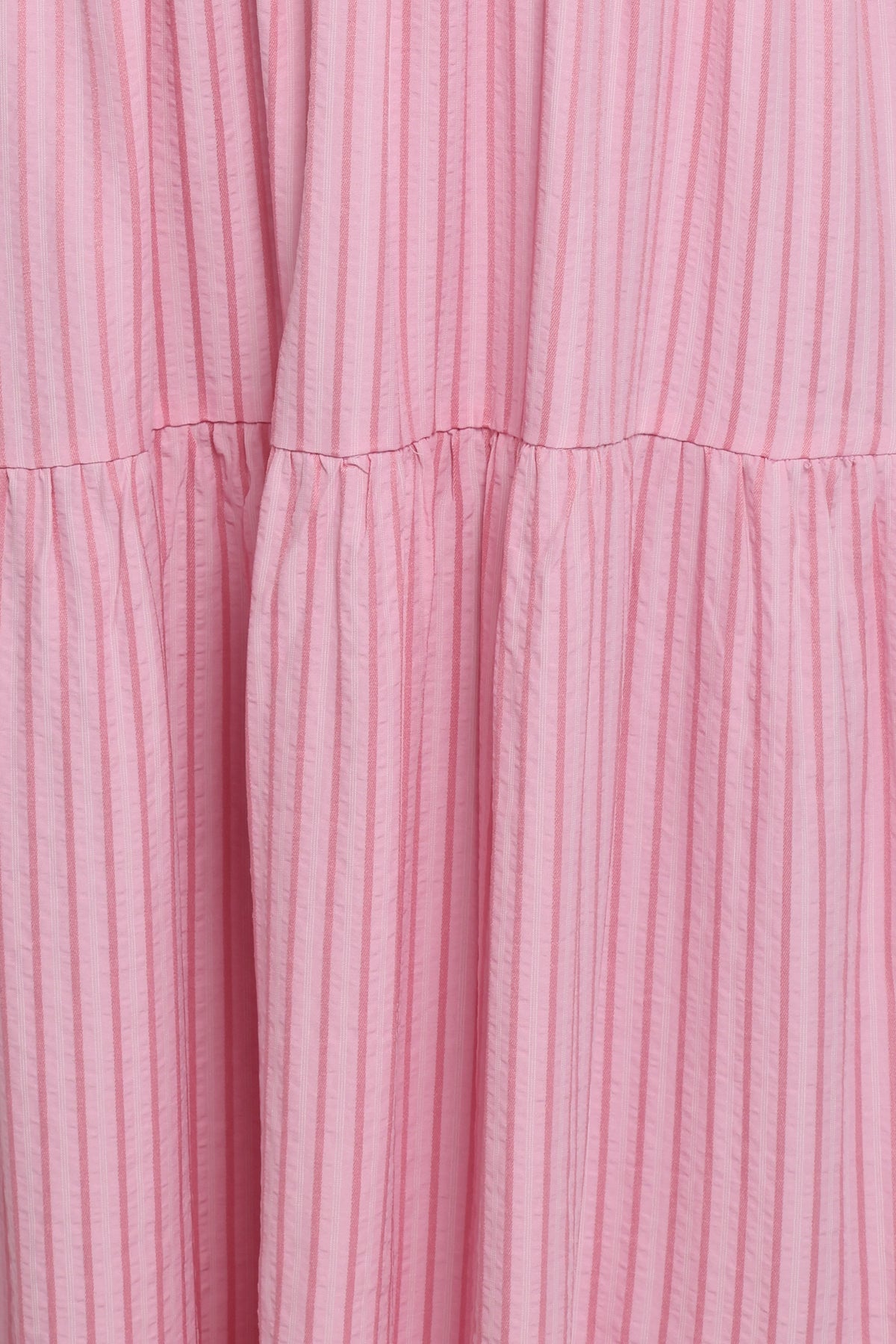 Maisie Strapless Midi Dress in Pink Stripe – view 7 of 8