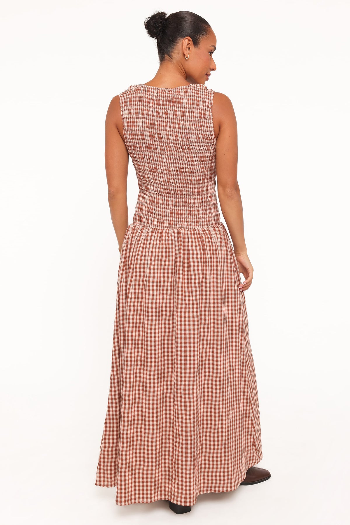 Maleny Maxi Dress in Brown Gingham – view 4 of 6