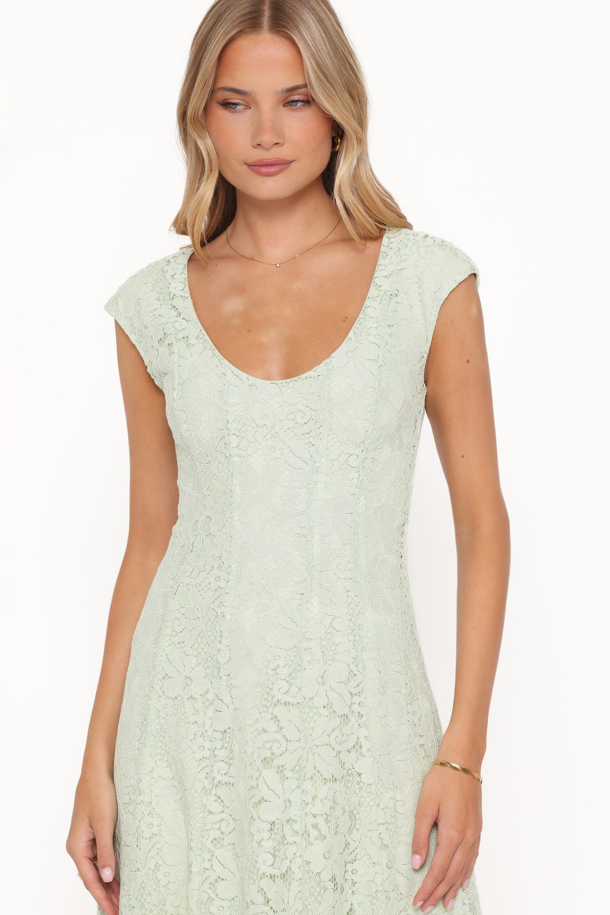 Mapleton Maxi Dress in Sage Green Lace – view 3 of 8