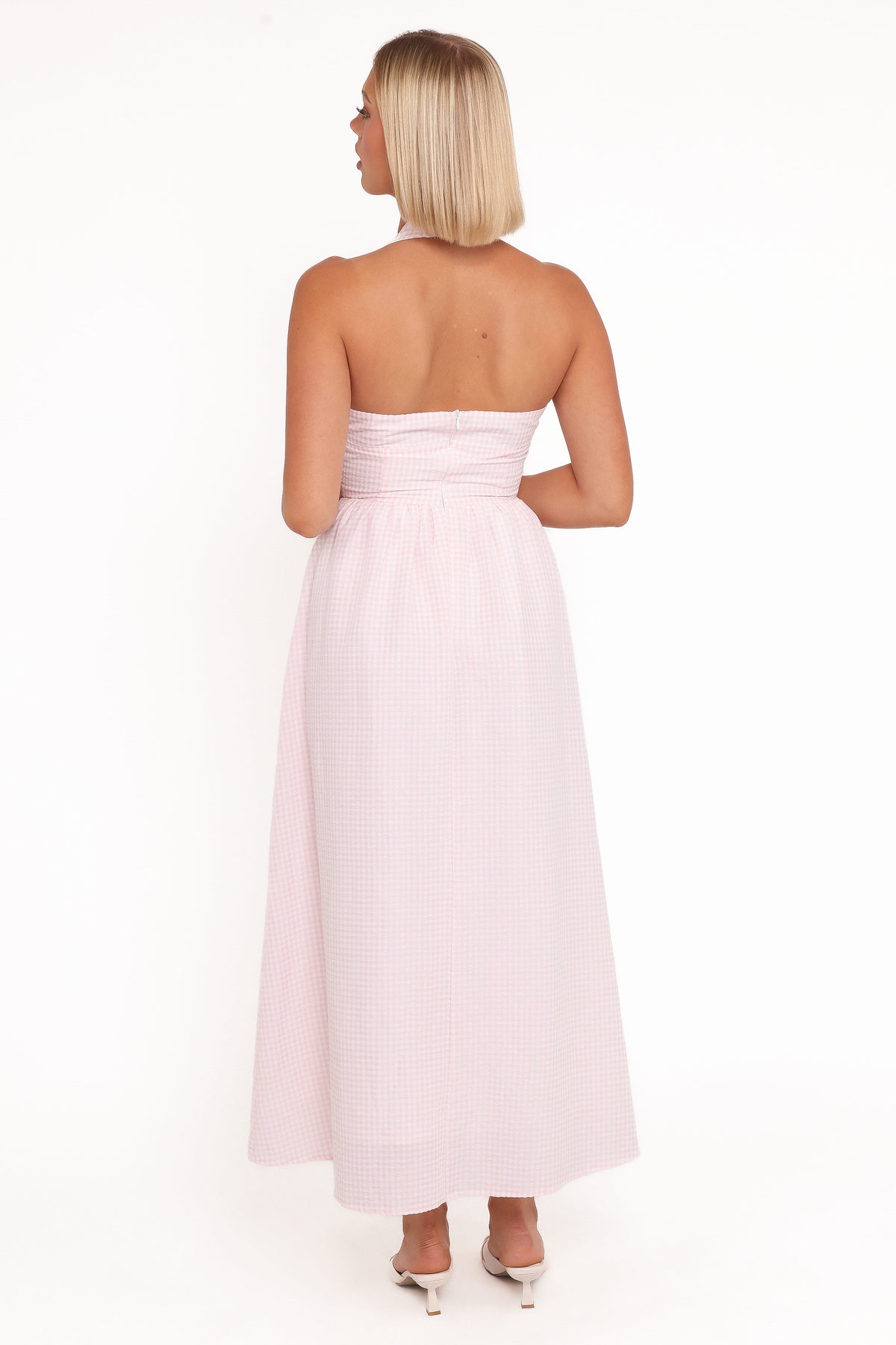 Margerie Halter Dress in Pink Gingham – view 4 of 8