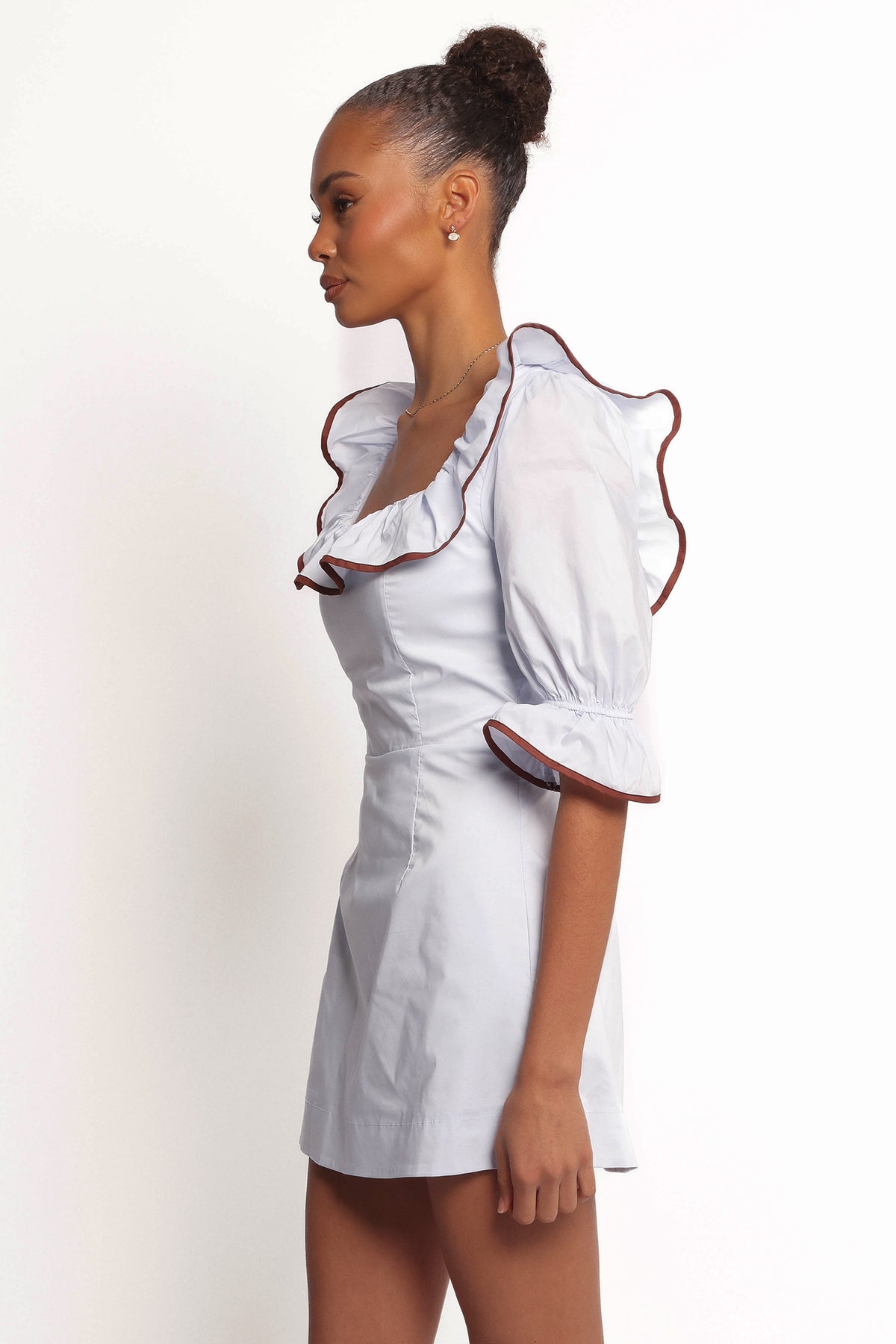 Marilla Mini Dress in Pale Blue – view 3 of 7