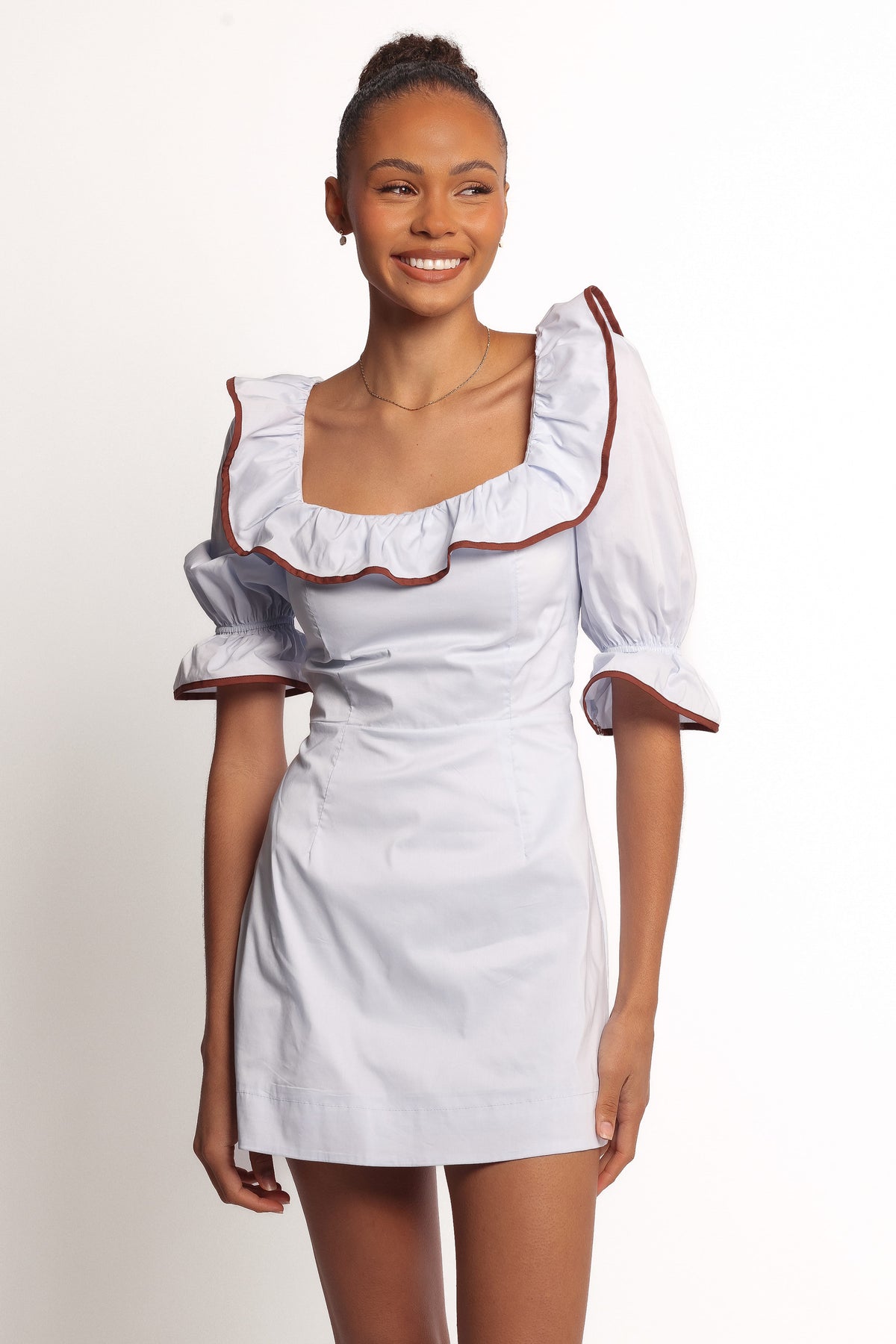 Marilla Mini Dress in Pale Blue – view 1 of 7