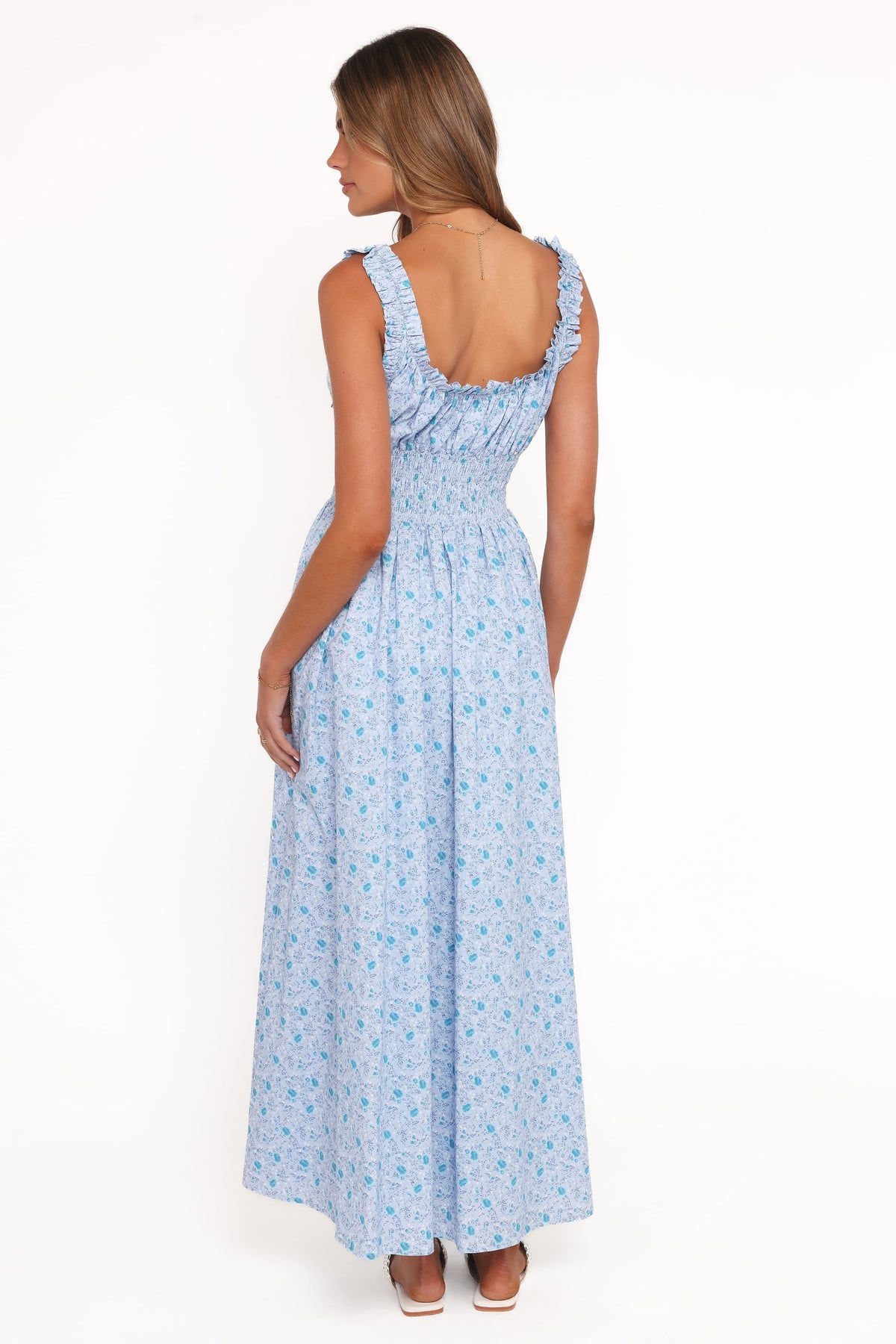 Marlena Midi Dress in Blue Floral – view 5 of 8