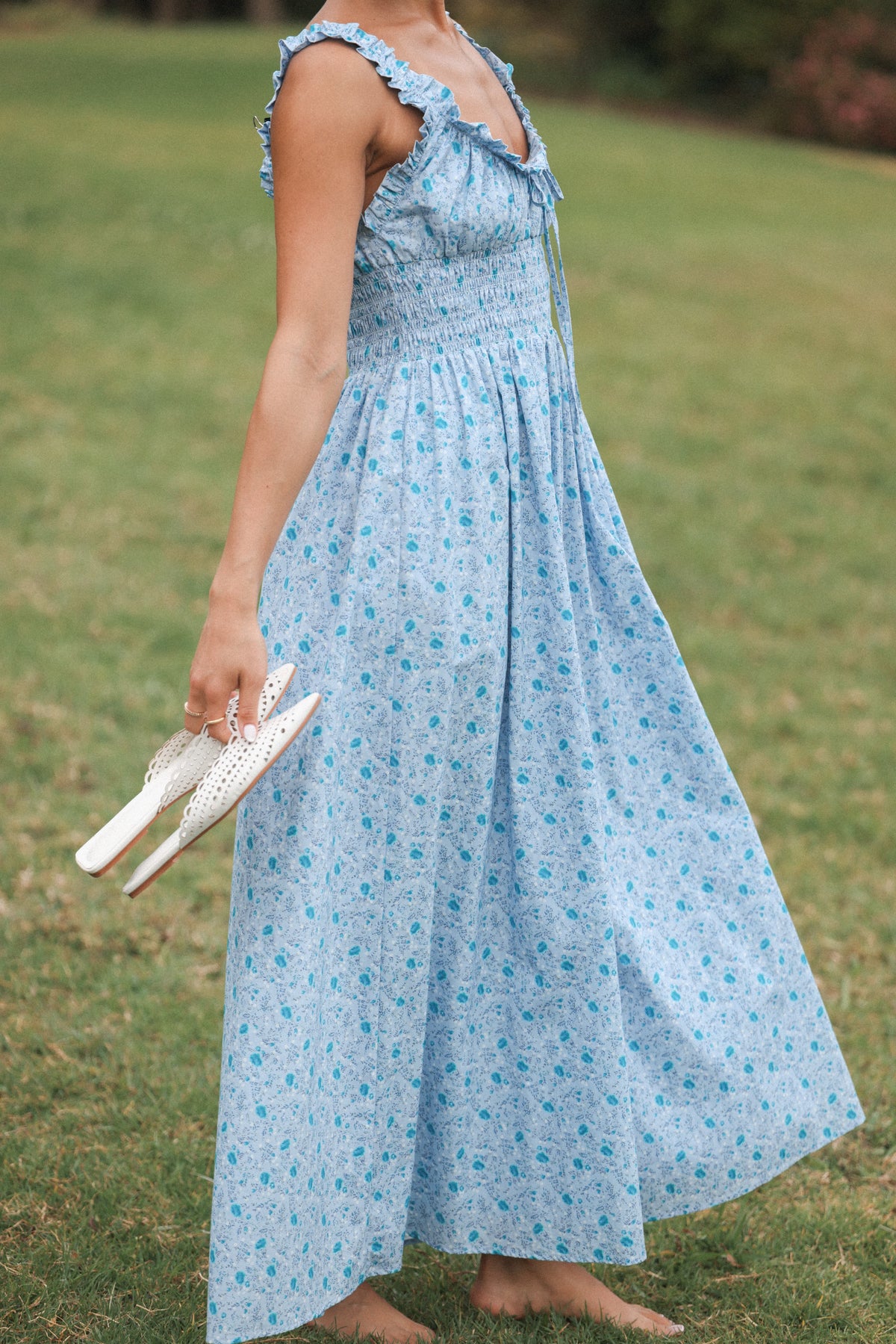 Marlena Midi Dress in Blue Floral – view 8 of 8