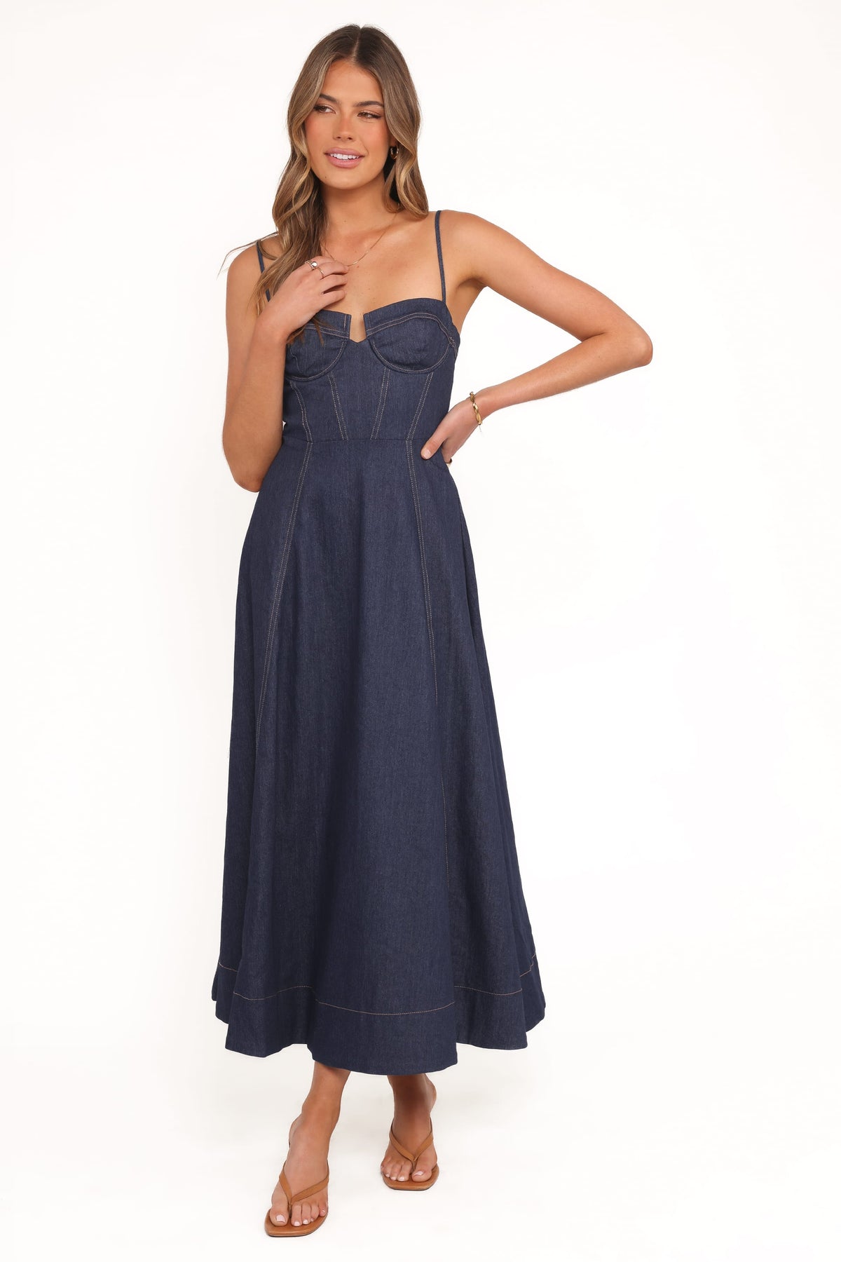 Marsden Denim Midi Dress in Indigo – view 2 of 6