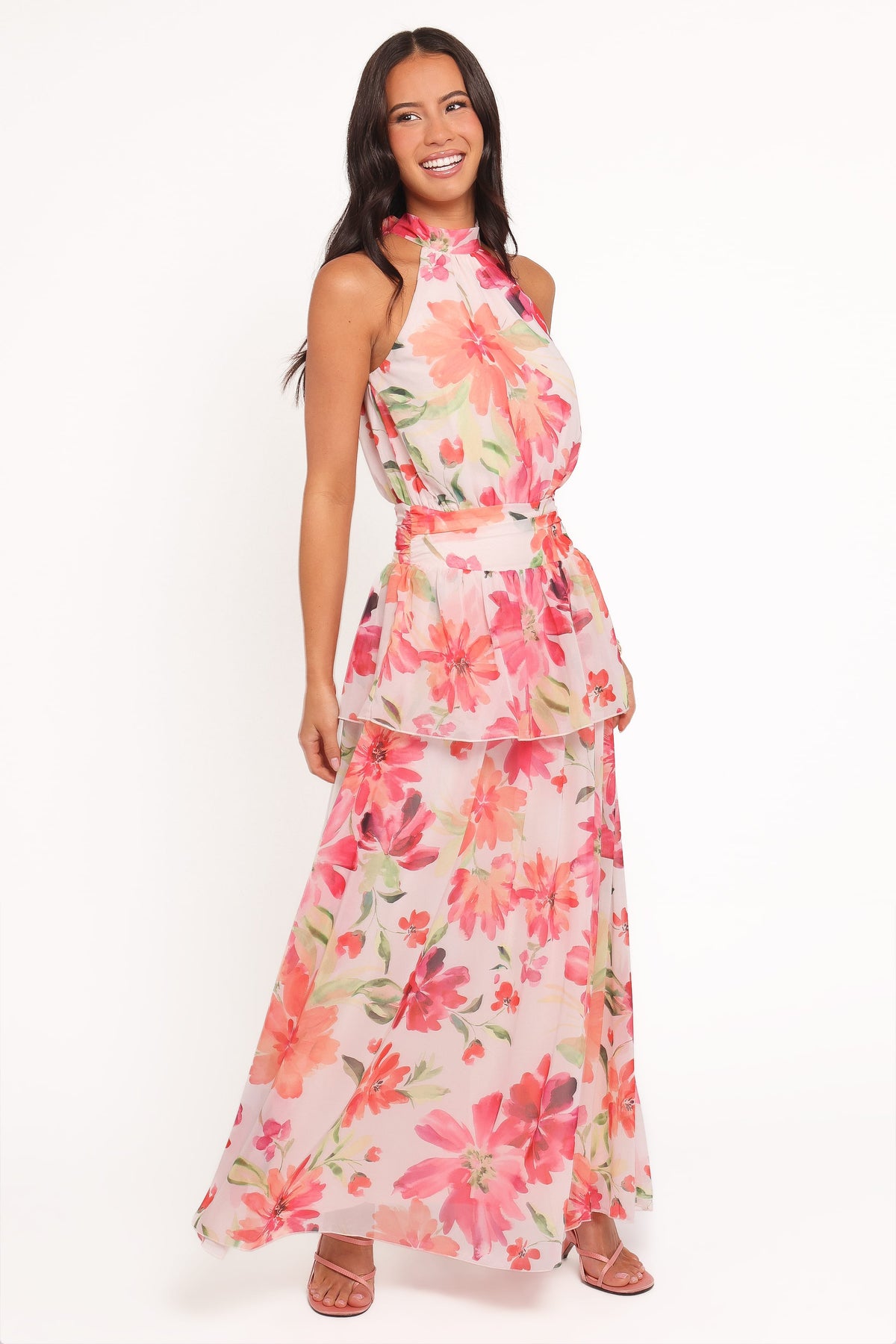 Martha Maxi Dress in Orange Floral – view 2 of 8