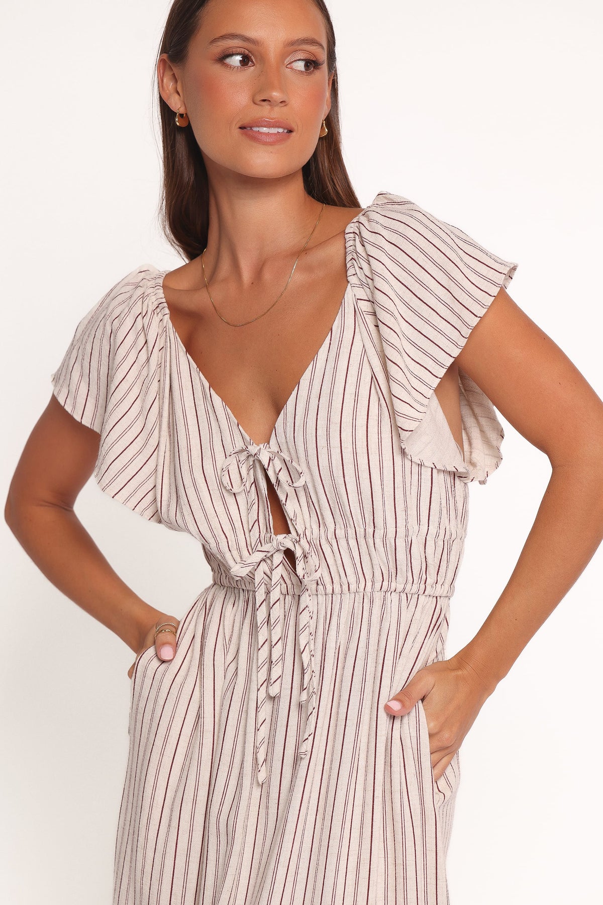 Martin Maxi Dress in Cherry Red Stripe – view 2 of 6