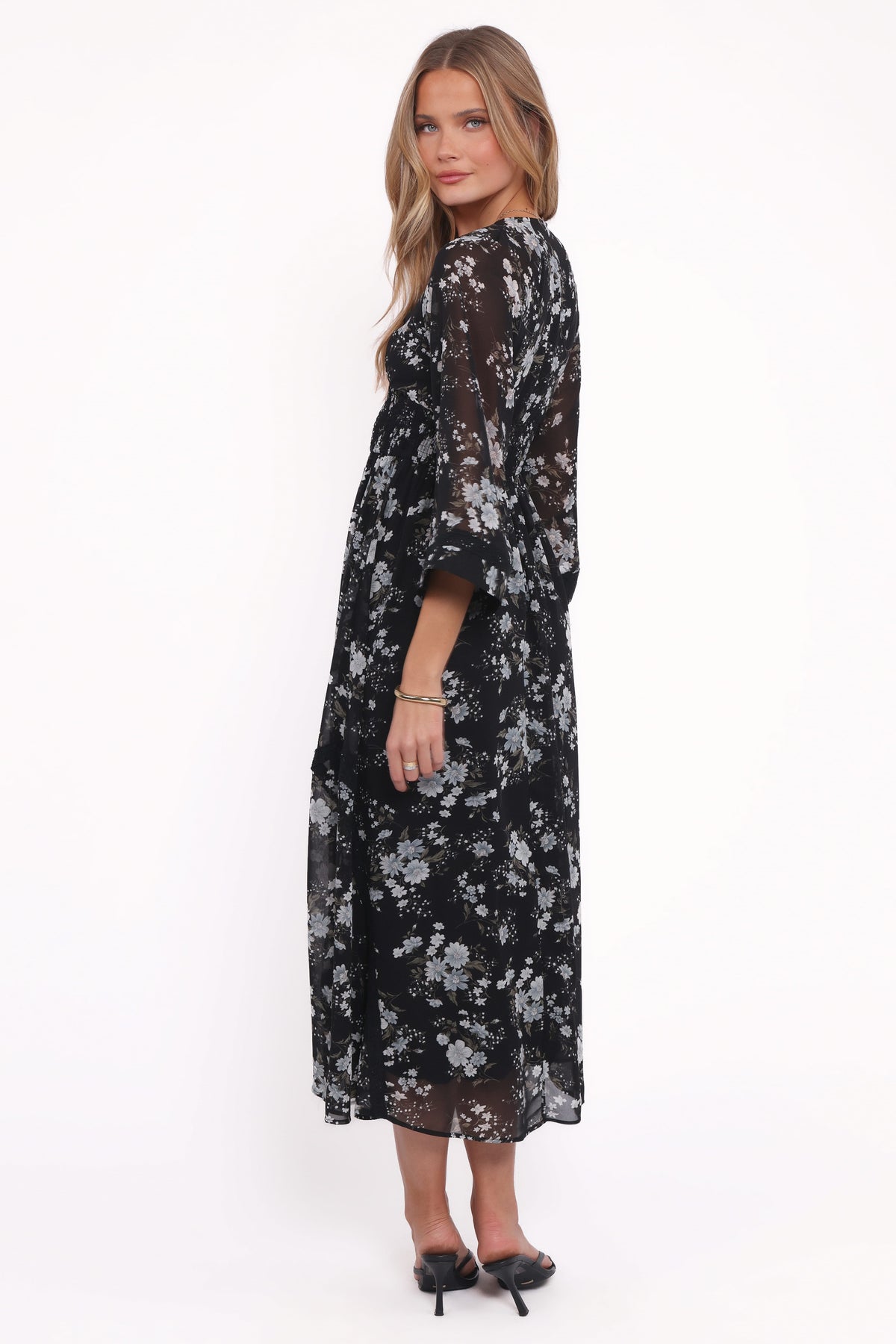 Mavis Long Sleeve Maxi Dress in Black Floral – view 4 of 5