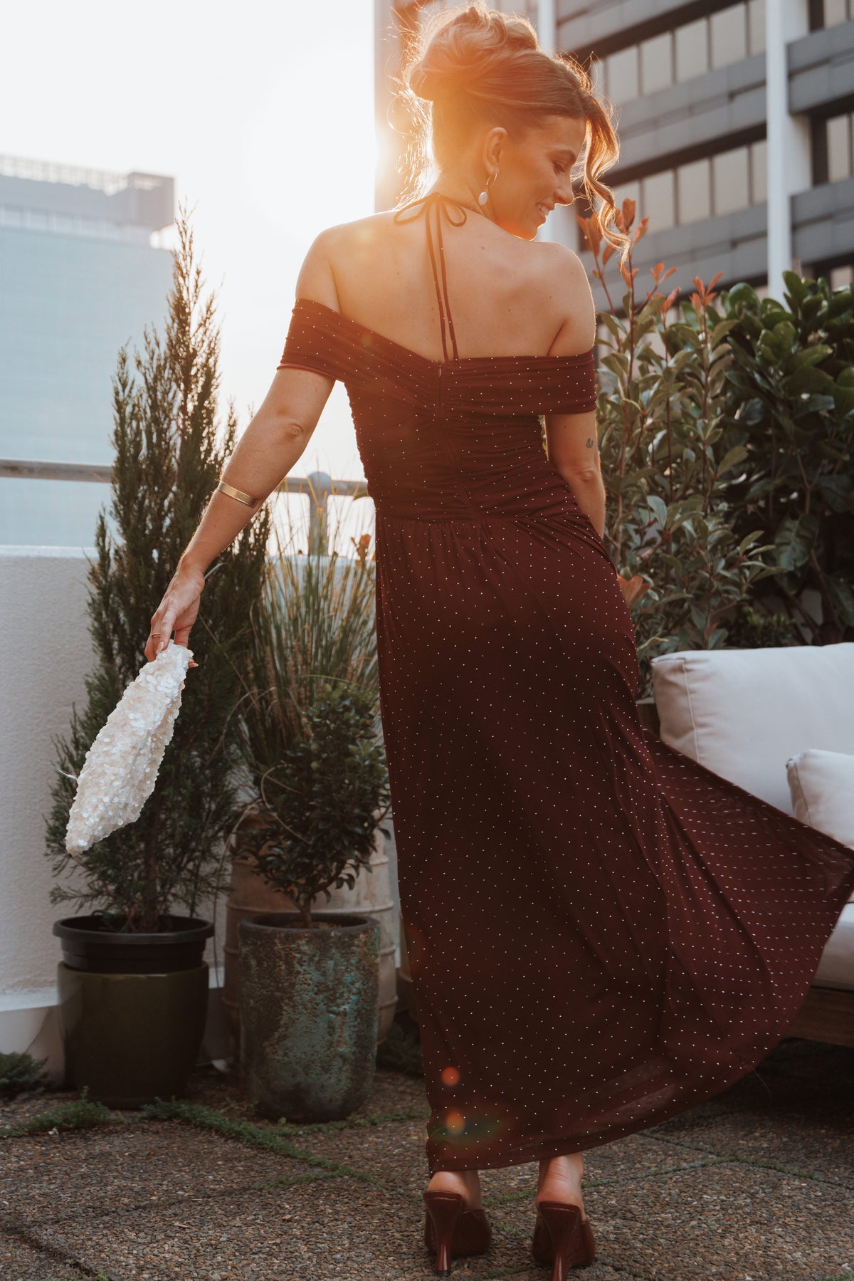 Mayven Maxi Dress in Burgundy – view 8 of 8