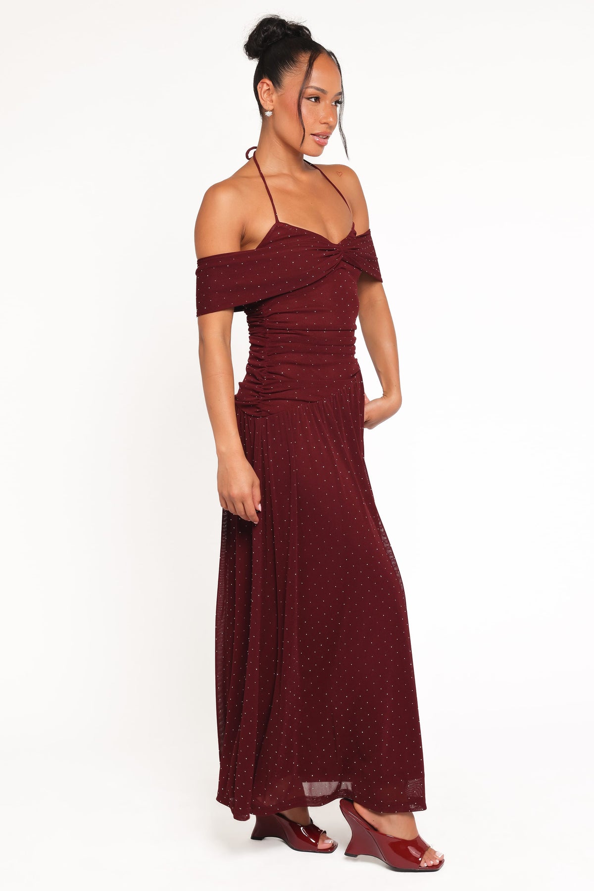 Mayven Maxi Dress in Burgundy – view 4 of 8