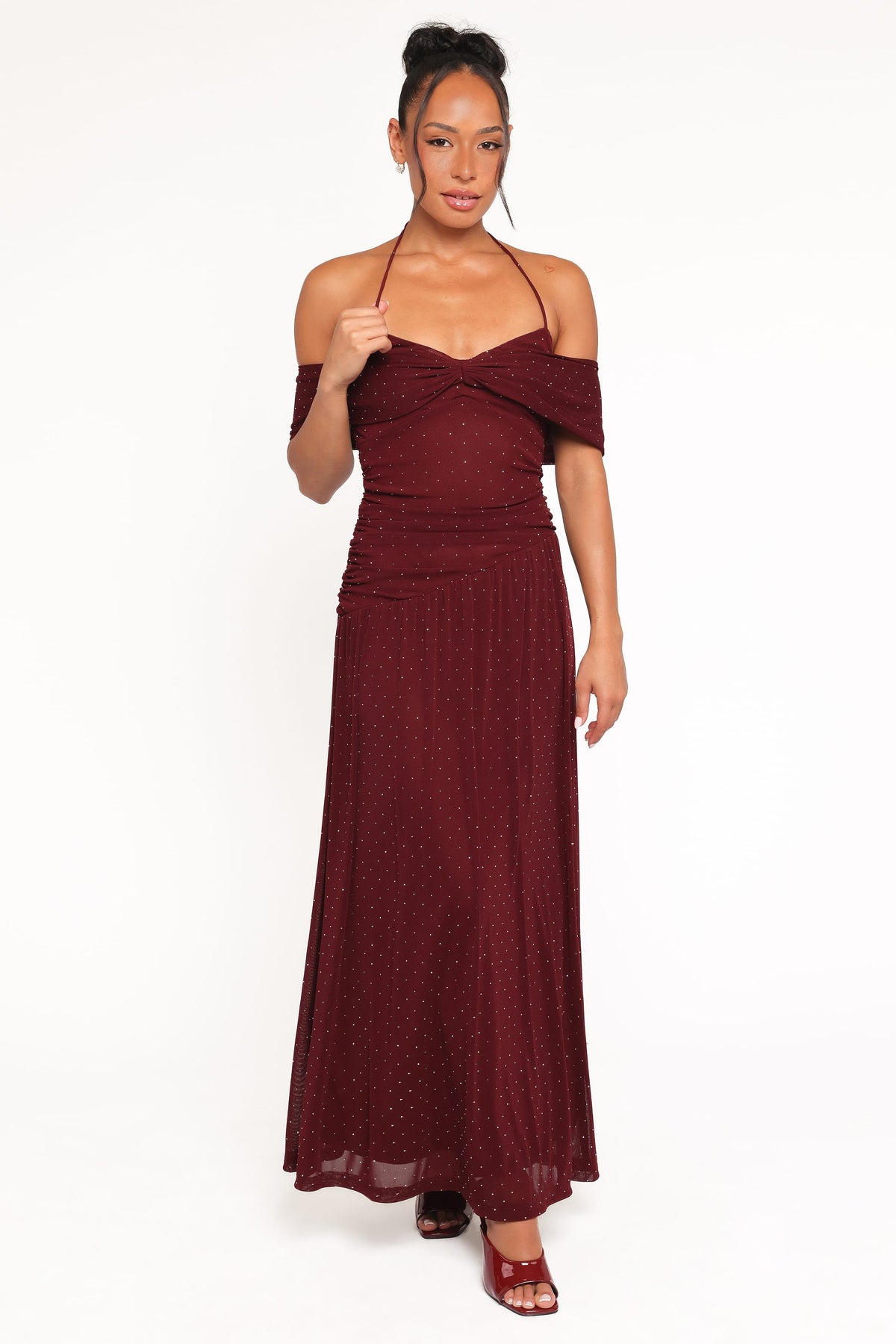 Mayven Maxi Dress in Burgundy – view 2 of 8