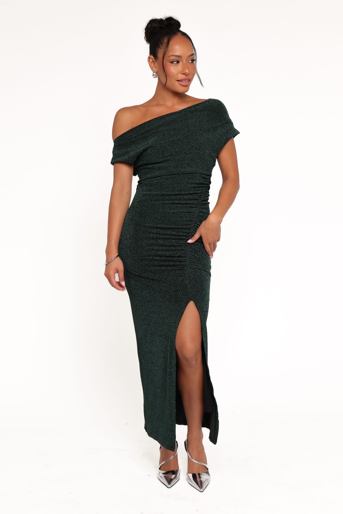 Mel Midi Dress in Emerald – view 2 of 8