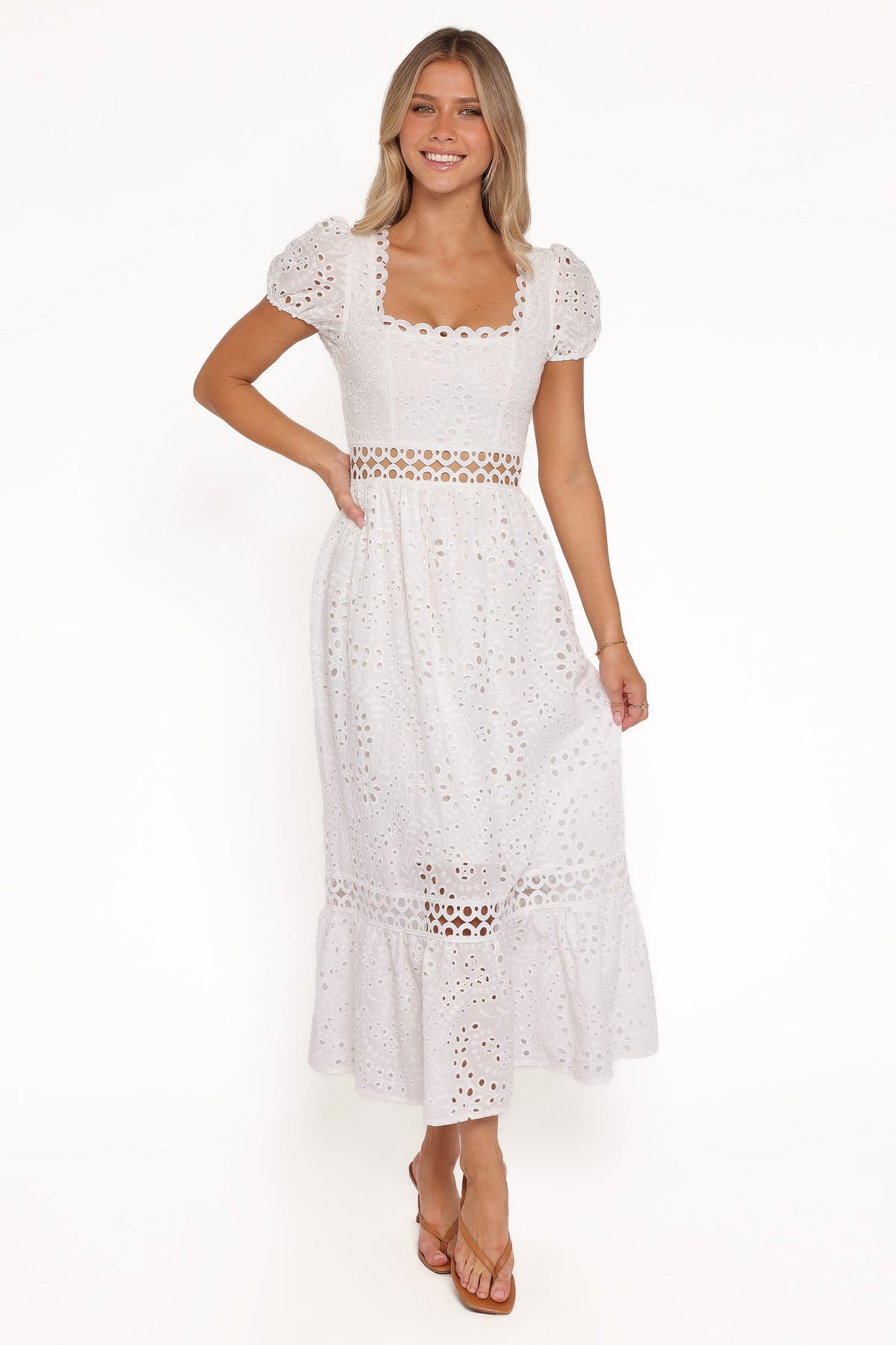 Melania Midi Dress in White – view 2 of 7