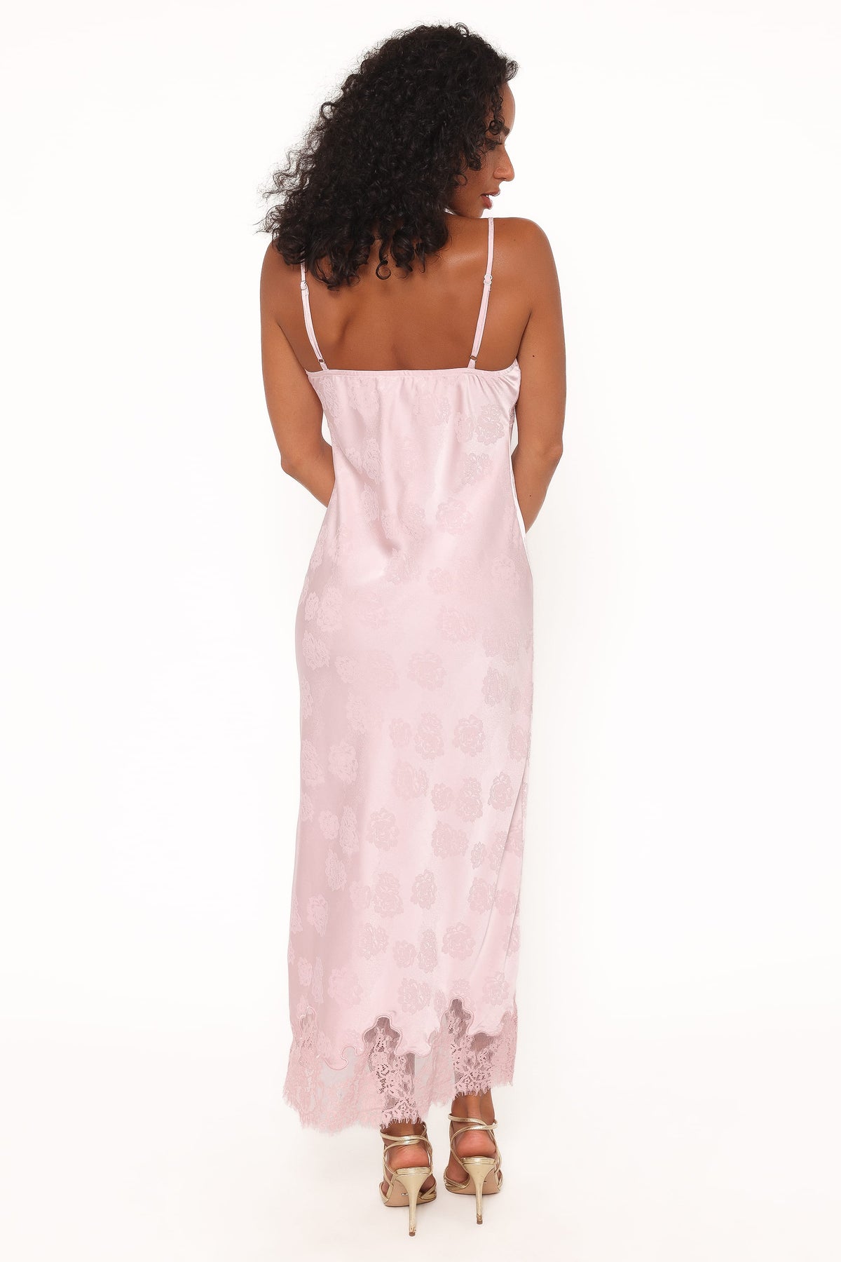 Melita Lace Maxi Dress in Pink – view 4 of 5
