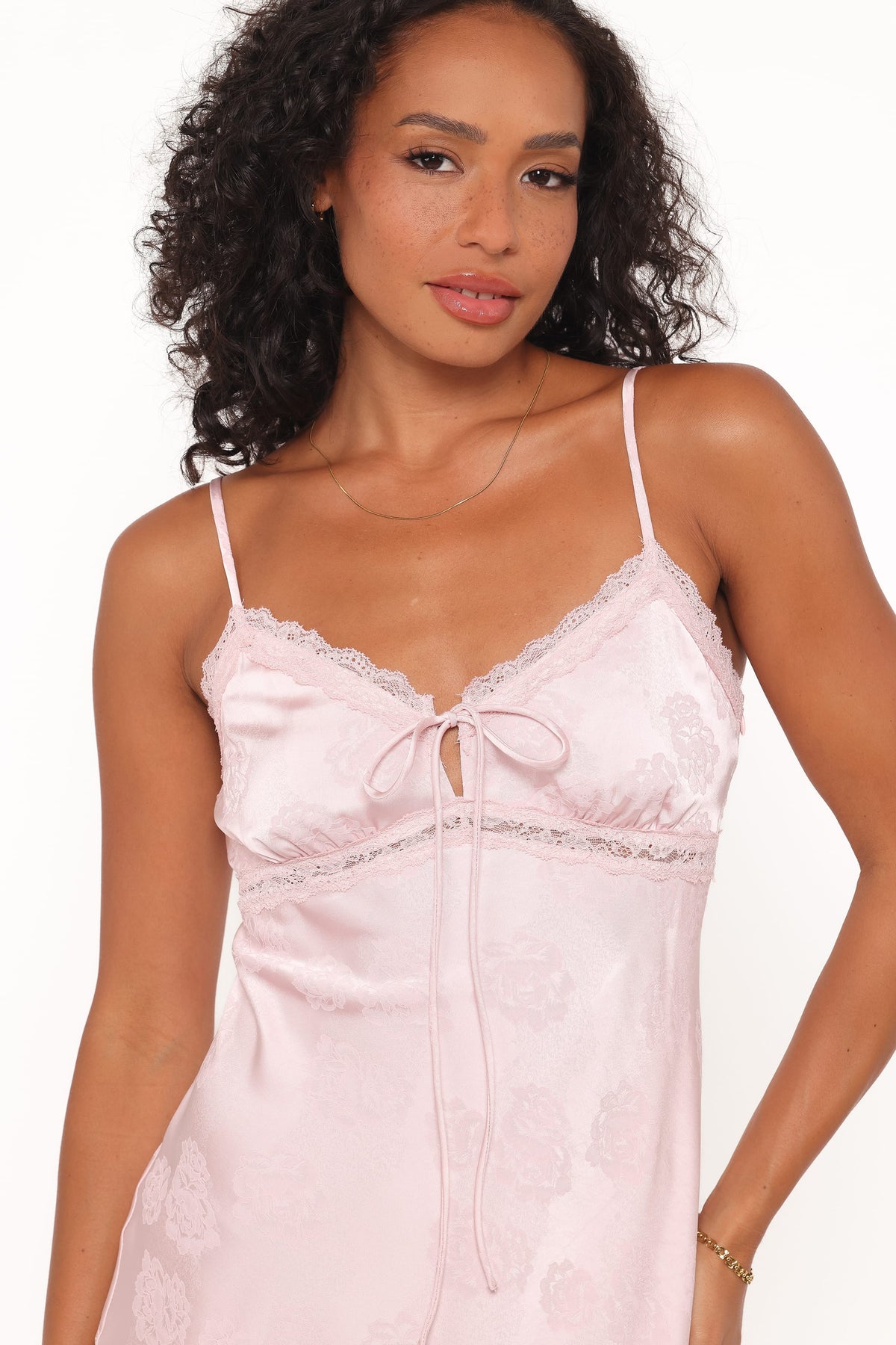 Melita Lace Maxi Dress in Pink – view 2 of 5