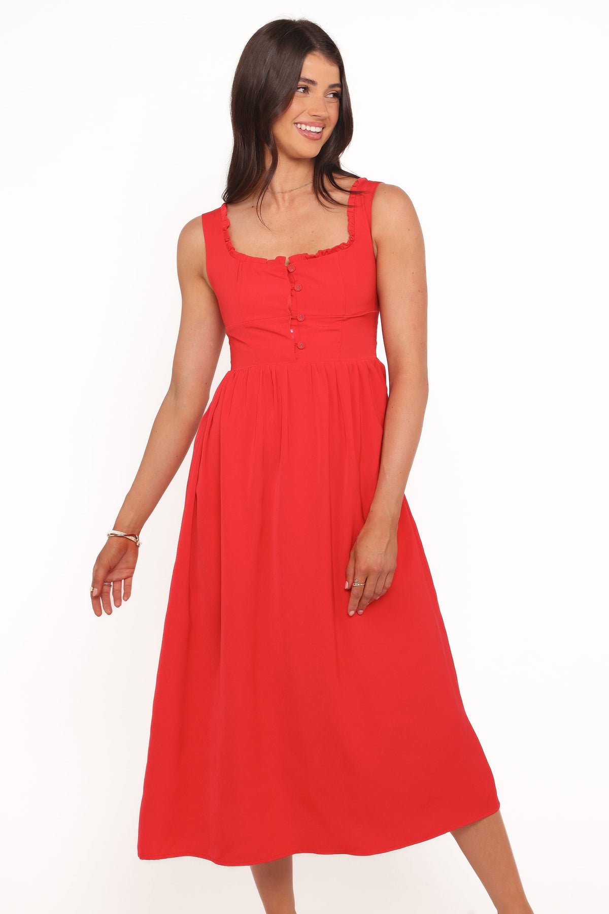 Melrose Midi Dress in Red – view 1 of 6
