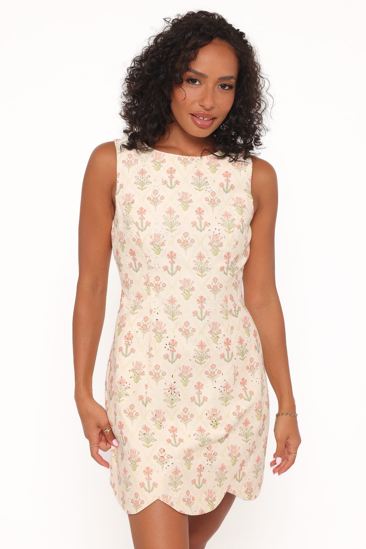 Memphis Mini Dress in Coral Floral – view 1 of 7