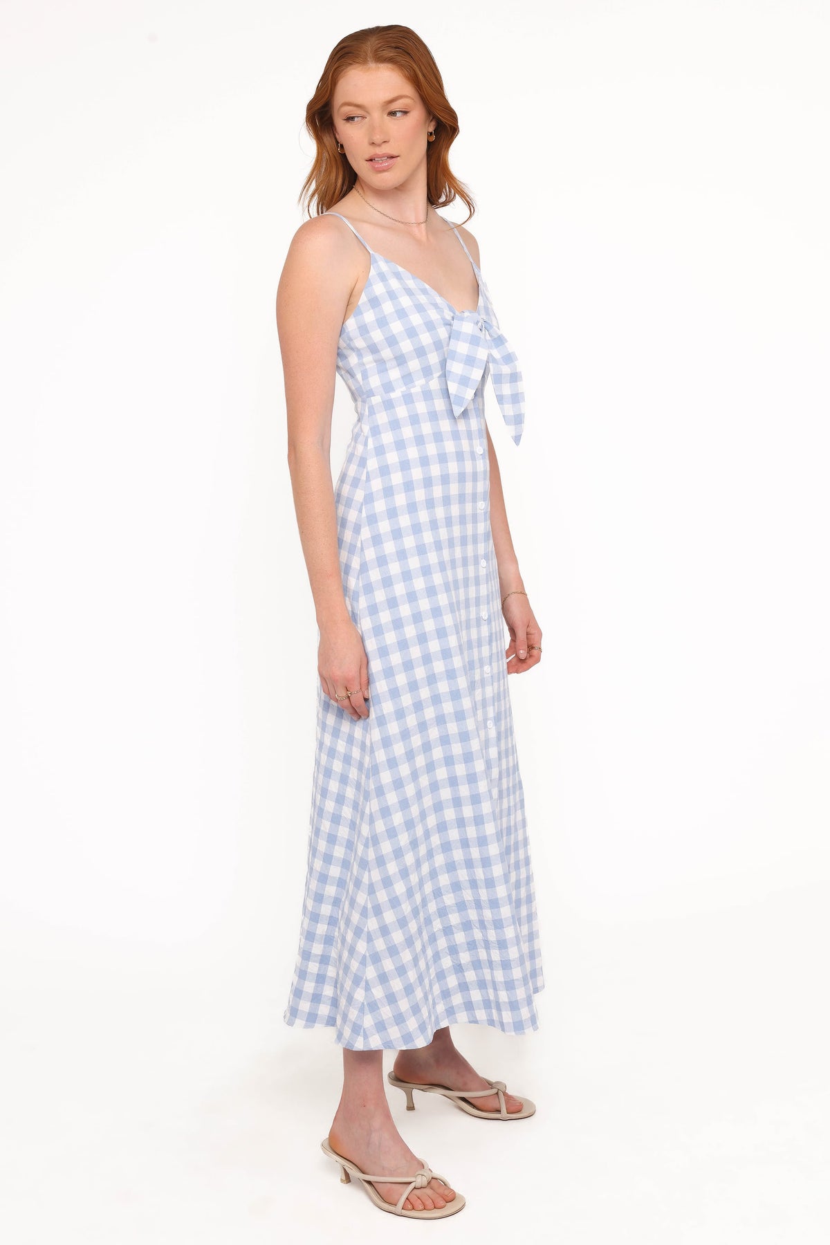 Menora Maxi Dress in Blue Gingham – view 3 of 6