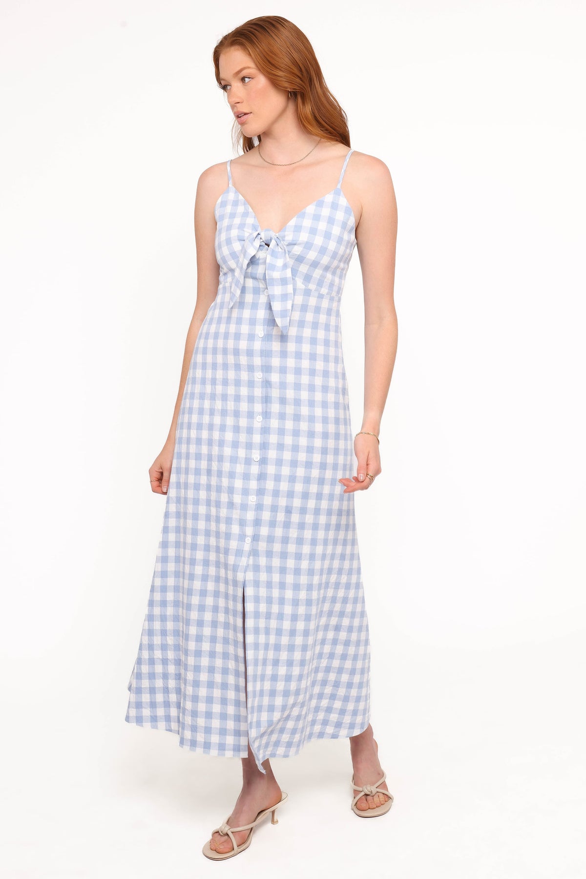 Menora Maxi Dress in Blue Gingham – view 5 of 6