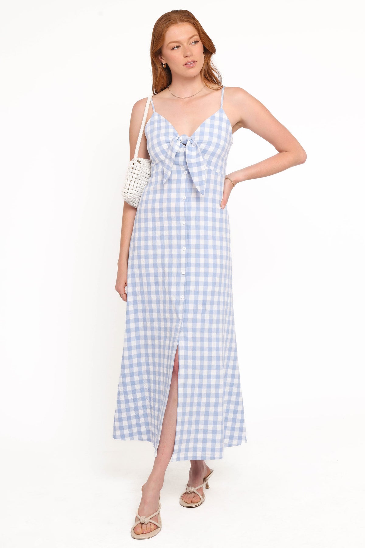 Menora Maxi Dress in Blue Gingham – view 1 of 6