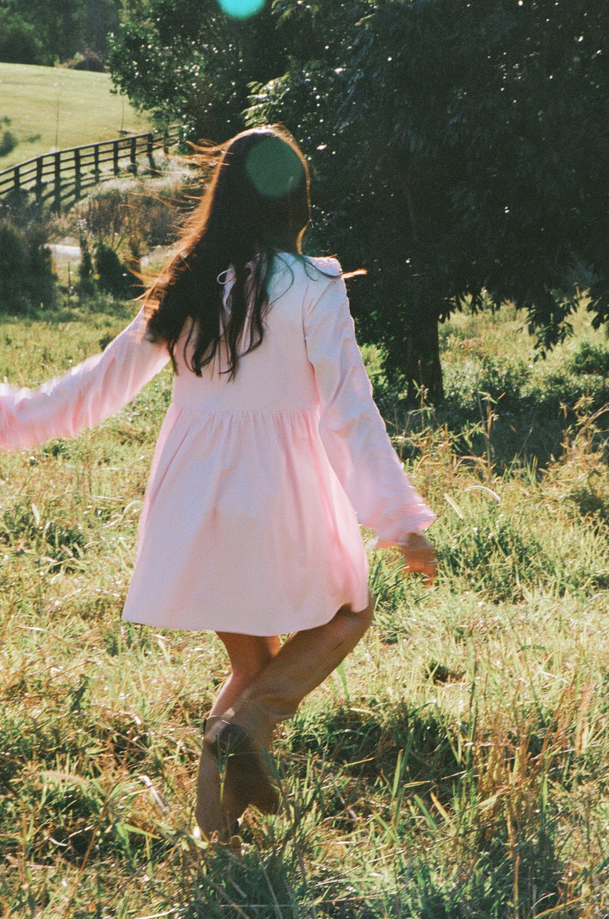 Micaela Long Sleeve Mini Dress in Pink – view 1 of 8
