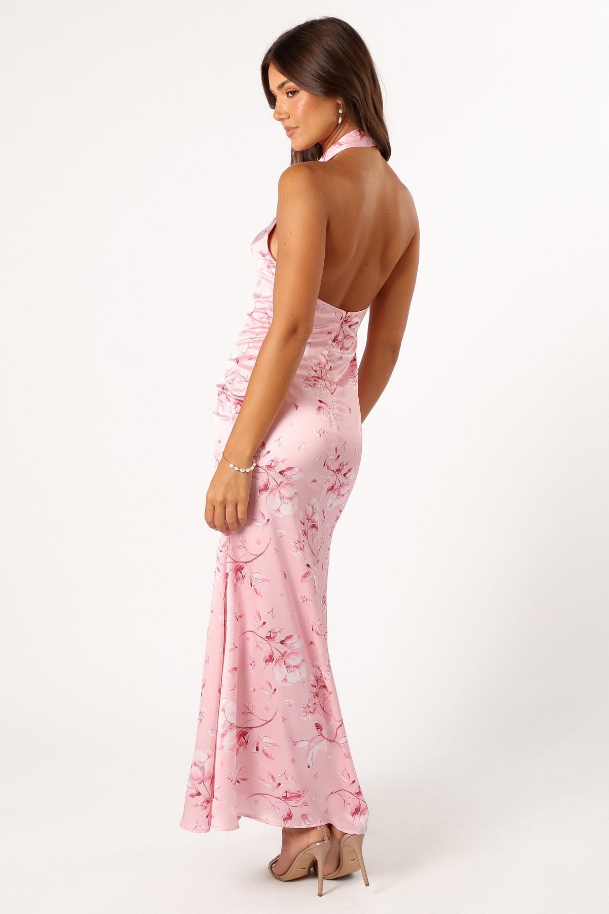 Mila Halterneck Maxi Dress in Pink Floral – view 7 of 9