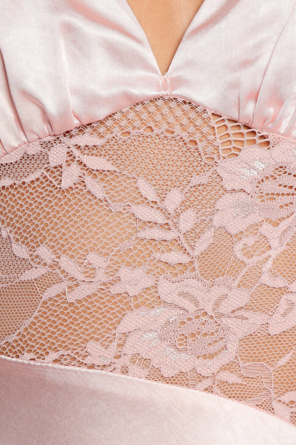 Milla Maxi Lace Dress in Pale Pink – view 7 of 8