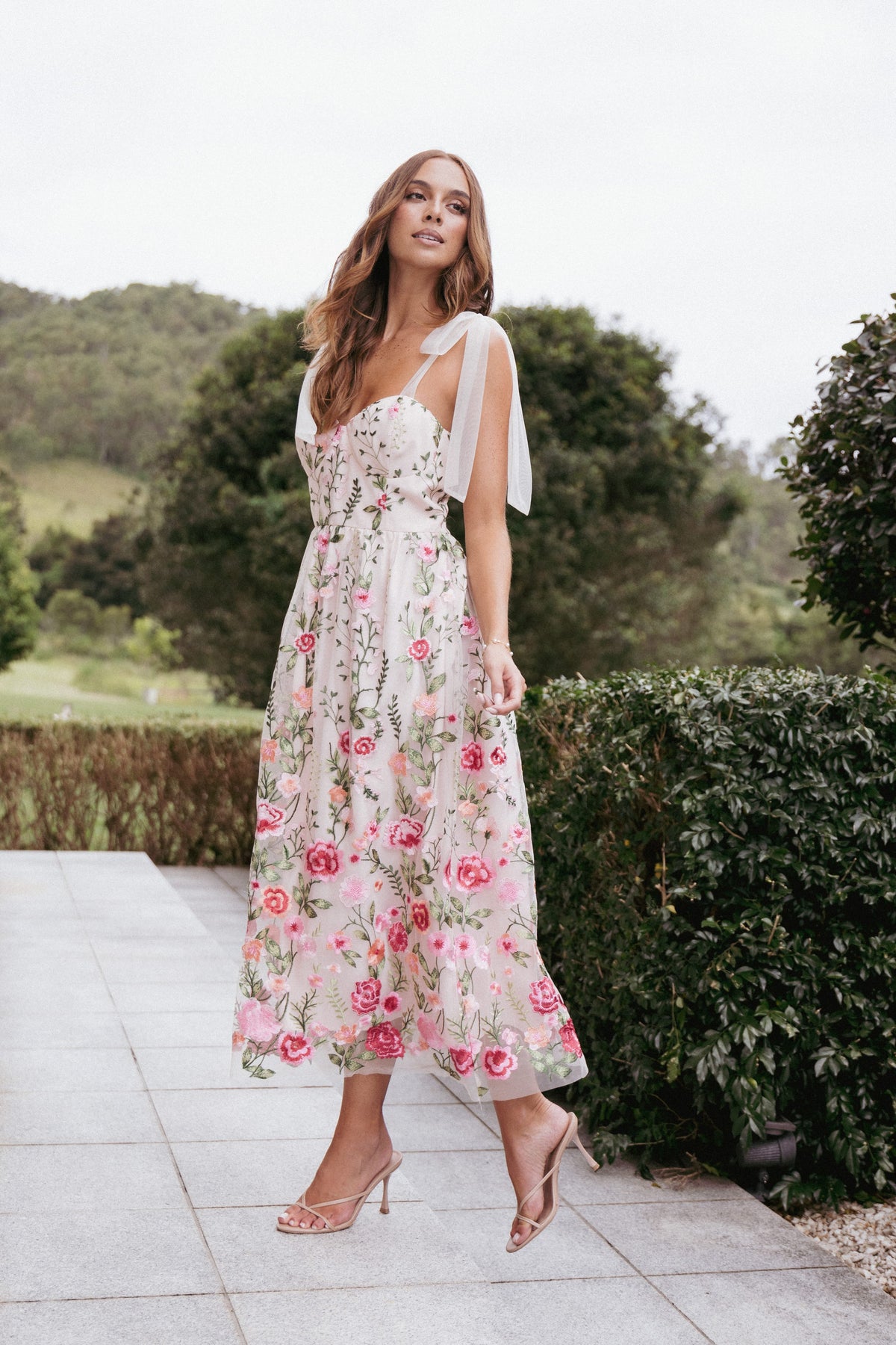 Mirabel Midi Dress in Multi Floral – view 1 of 8