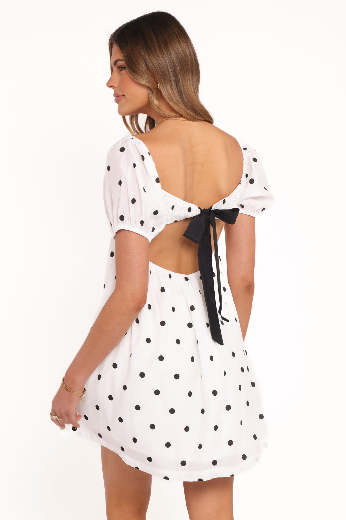 Mona Mini Dress in Black Polka – view 3 of 10