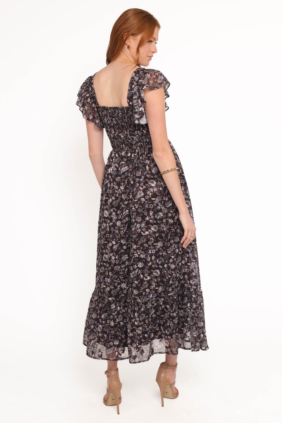 Myles Maxi Dress in Brown/Blue Floral – view 3 of 5